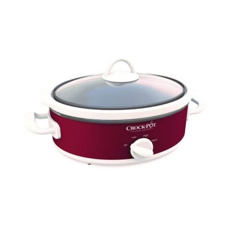 Crock-Pot Casserole Crock 2.5 Quart Oval Slow Cooker, Red (Open Box)