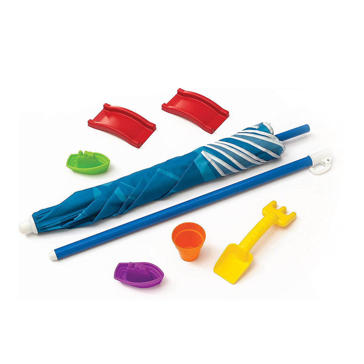 Step2 Cascading Cove Sand and Water Kids Table with Umbrella, Blue (Open Box)