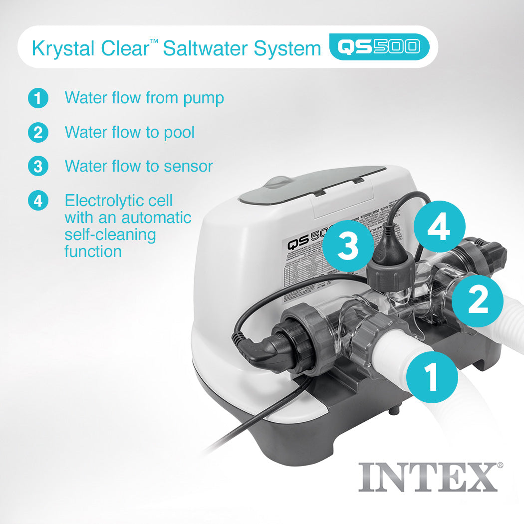 Intex 2800 GPH Pool Sand Filter Pump w/Krystal Clear Saltwater System