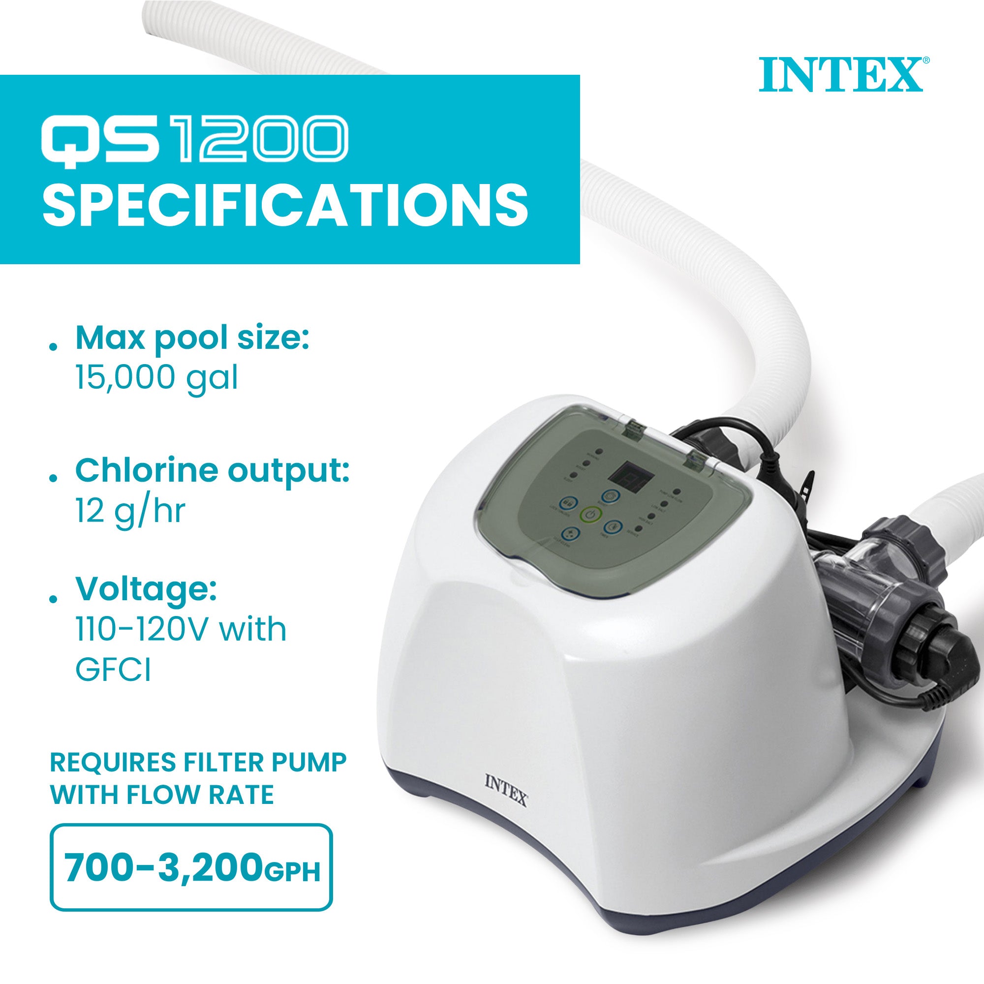 Intex Krystal Clear Saltwater System for Above-Ground Pools up to 15,000 Gallons