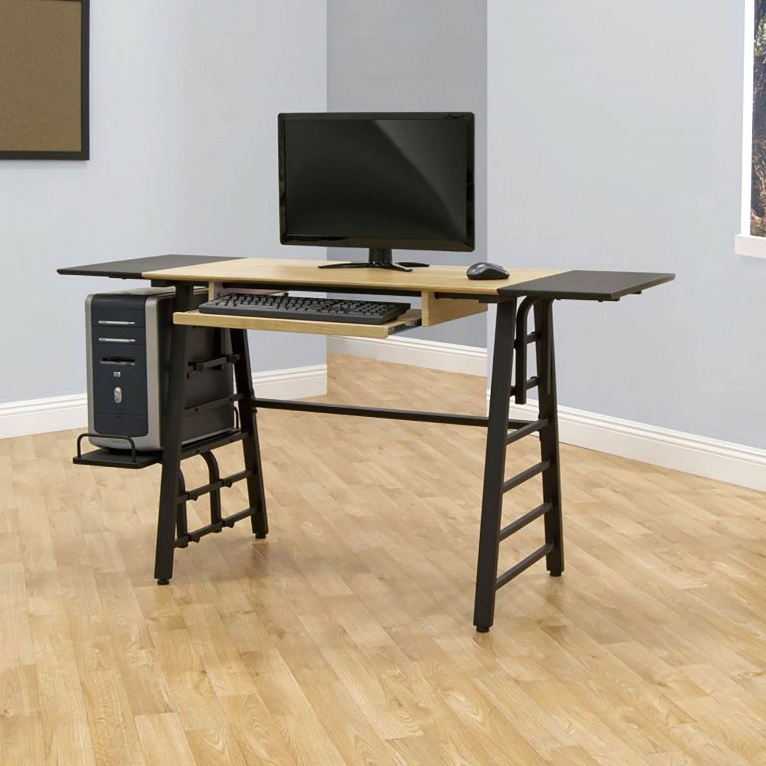 Studio Designs Ashwood Home Office Computer Drawing Table Convertible Desk