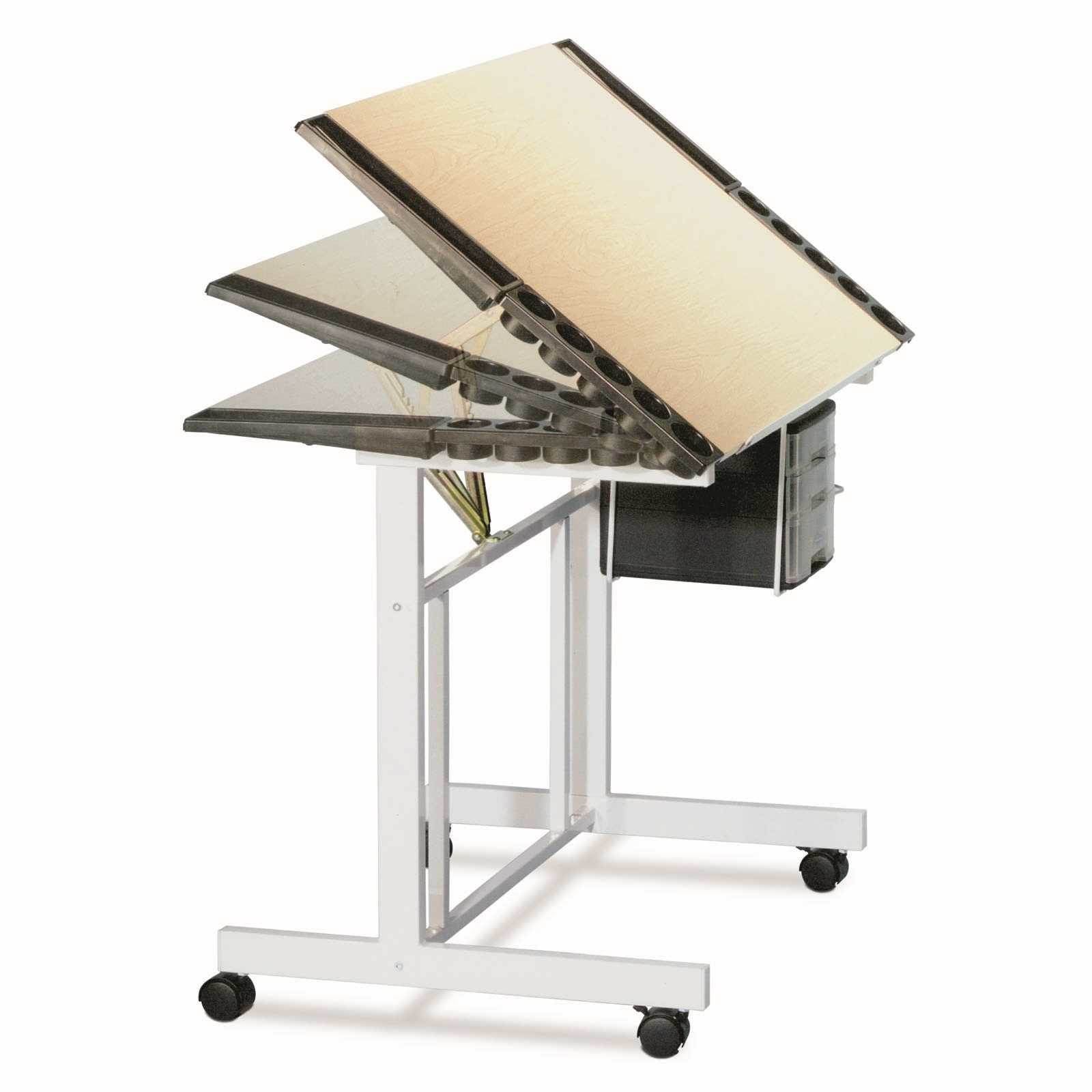 Studio Designs Deluxe Arts and Crafts Drawing and Drafting Table, White & Maple