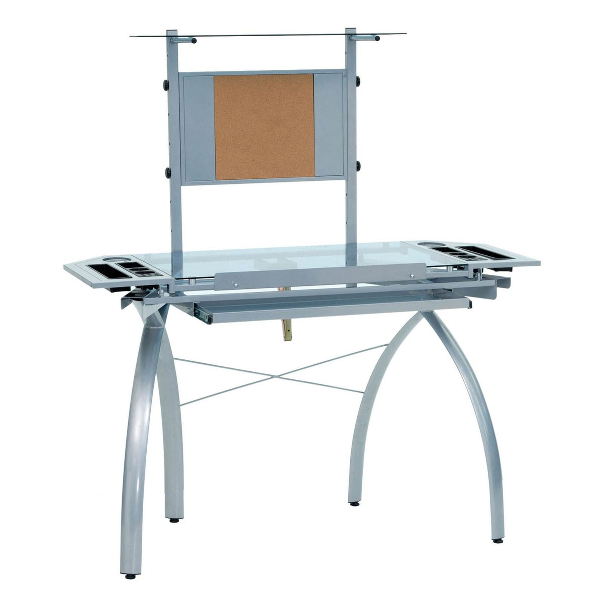 Studio Designs Adjustable Drafting Table Drawing Desk, Silver/Blue (For Parts)