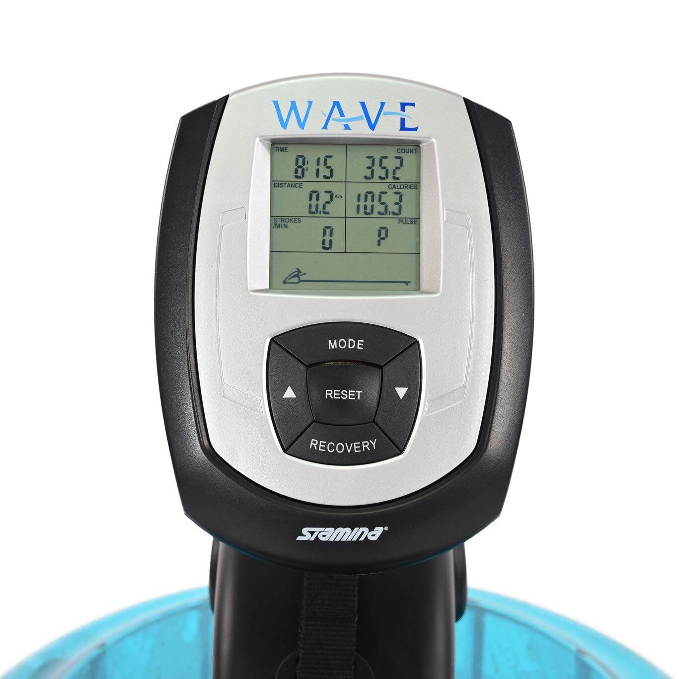 Stamina Elite Cardio Exercise Home Fitness Wave Water Rowing Machine Rower + Mat