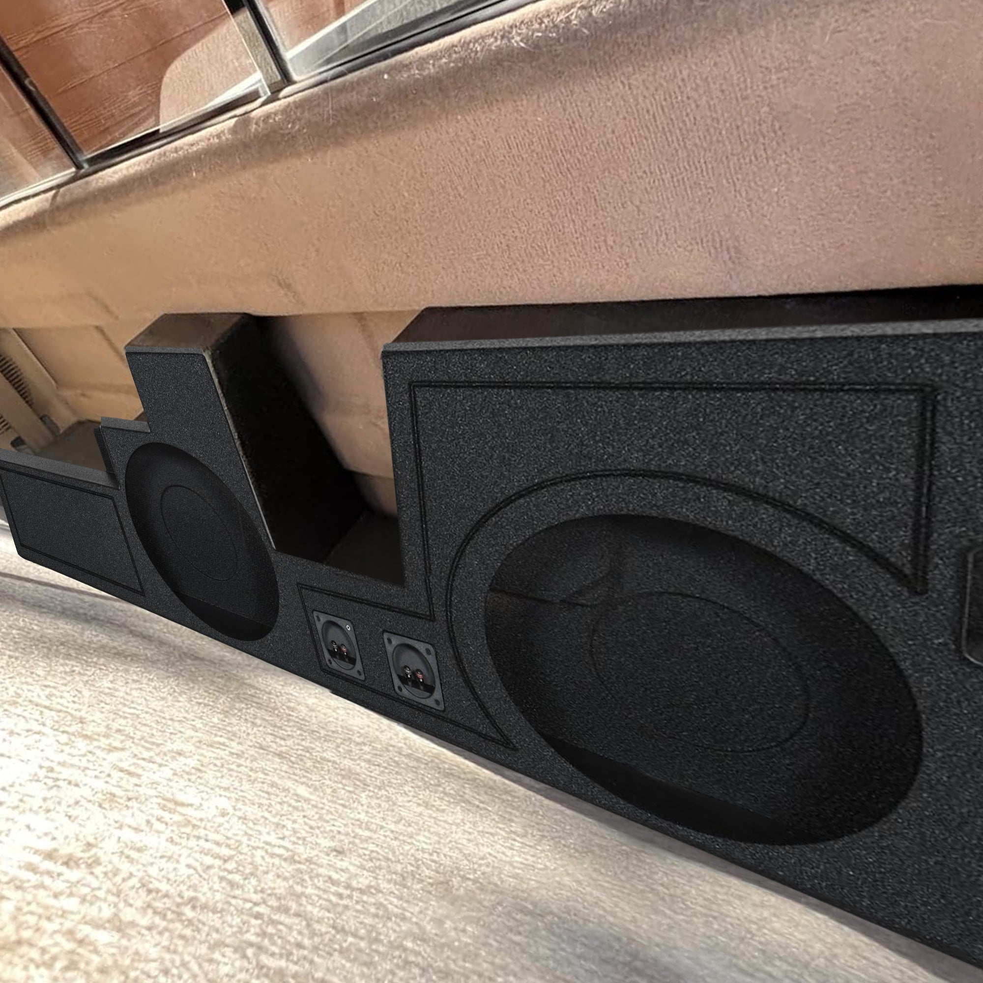 Q Power Dual 12" Ported Sub Enclosure for Ford F-250, F-350 Super Duty 2000-2016