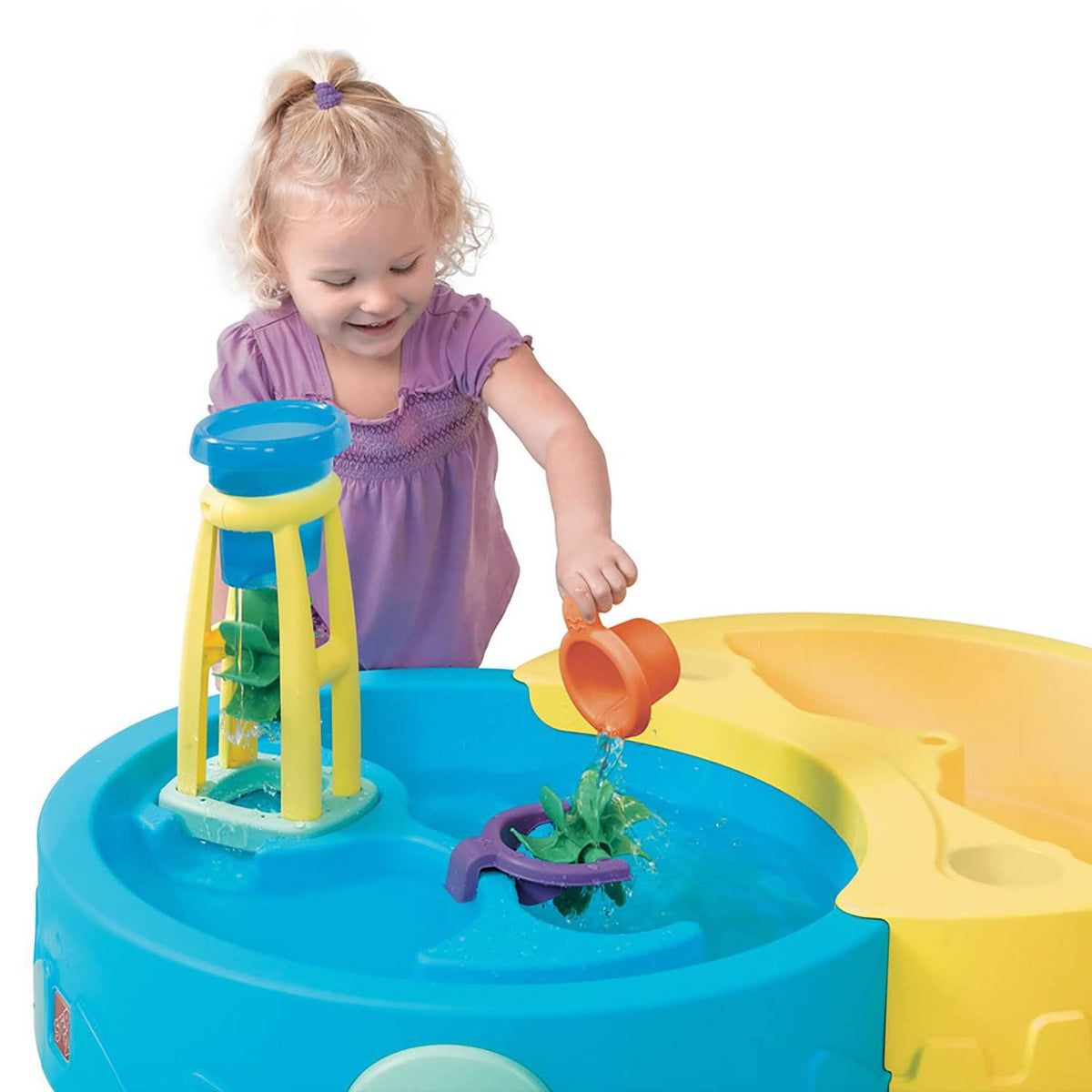Step2 Shady Oasis Sand and Water Play Toddler Activity Table Play Set (Open Box)