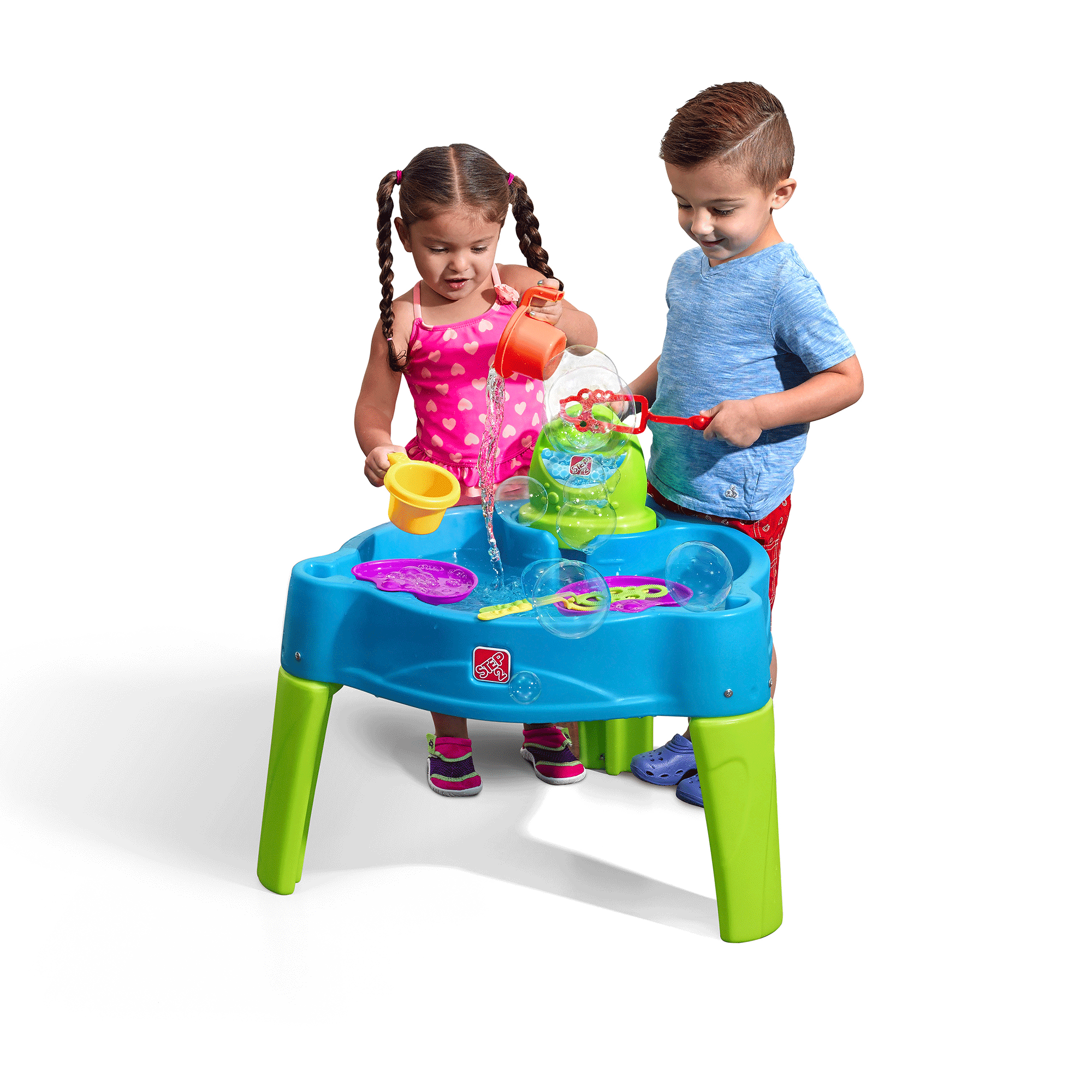 Step2 Big Bubble Blower Splash Kids Indoor & Outdoor Water Play Table Set