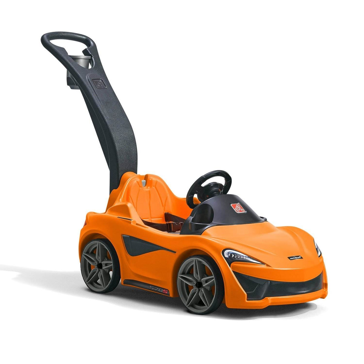 Step2 Toddler McLaren 570S Sports Car Push/Pull Ride-On Toy, Orange (Open Box)