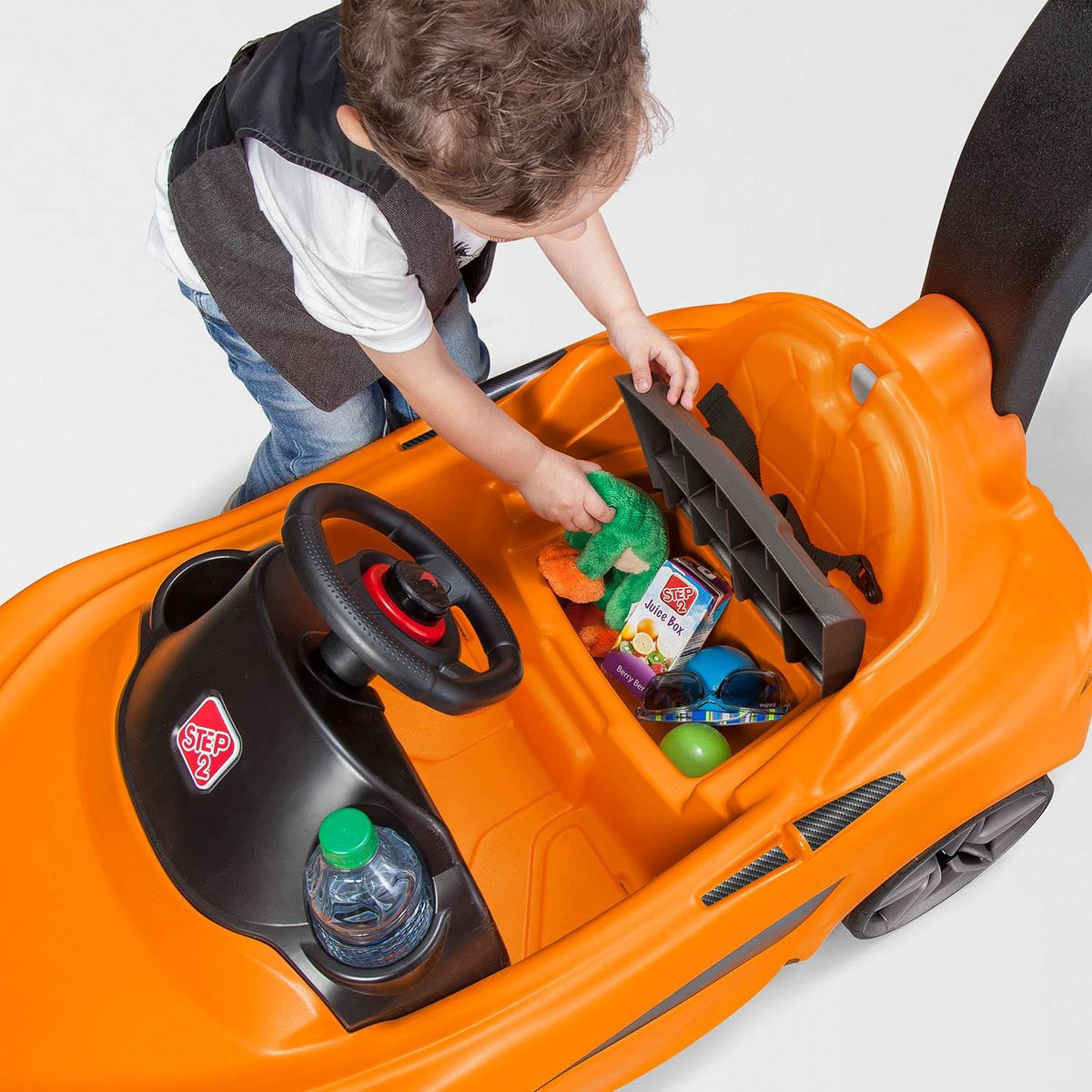 Step2 Toddler Children McLaren Sports Car Push Pull Ride On Toy, Orange (Used)