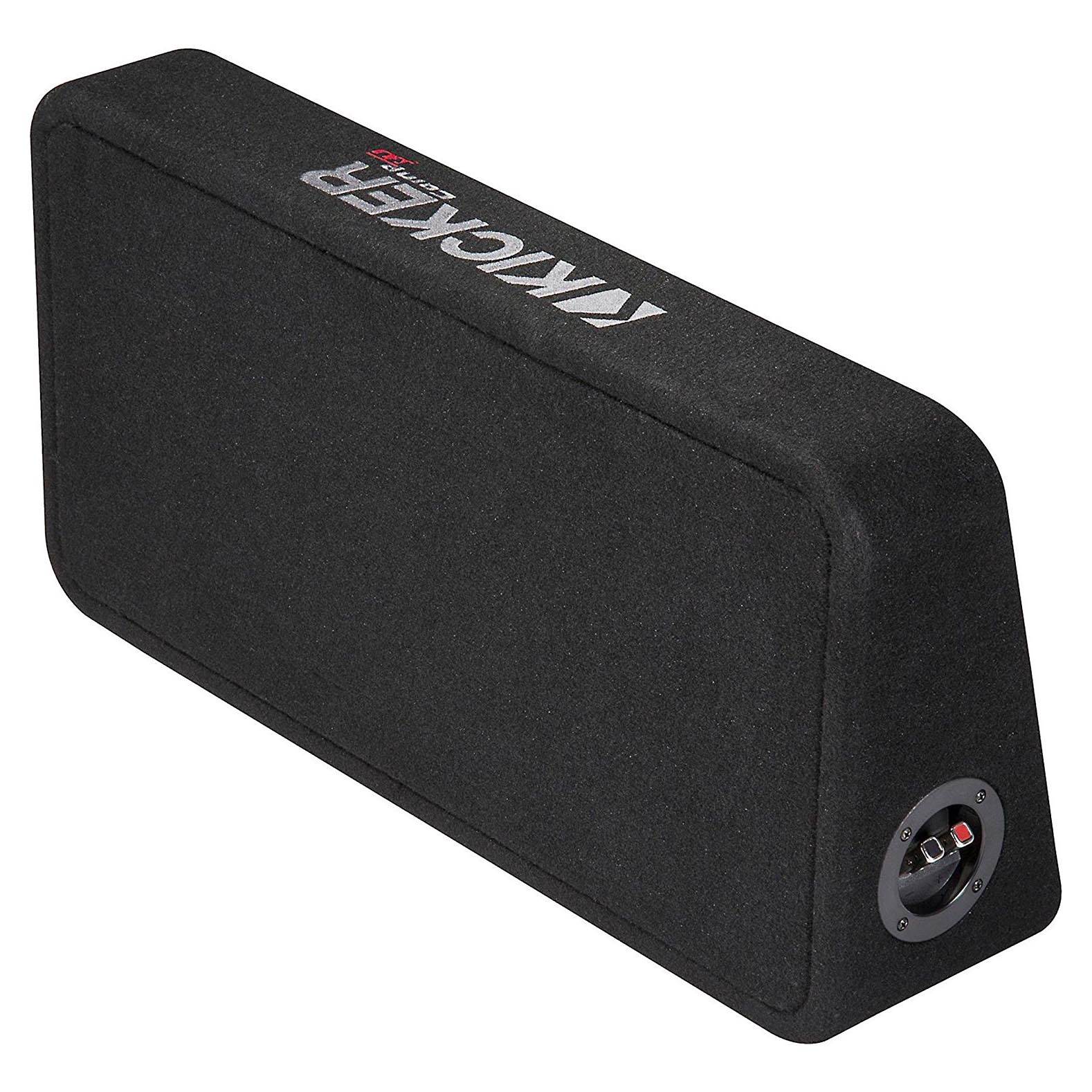 Kicker CompRT 800 Watt Dual 10 Inch Slim 2 Ohm Loaded Sealed Subwoofer Enclosure