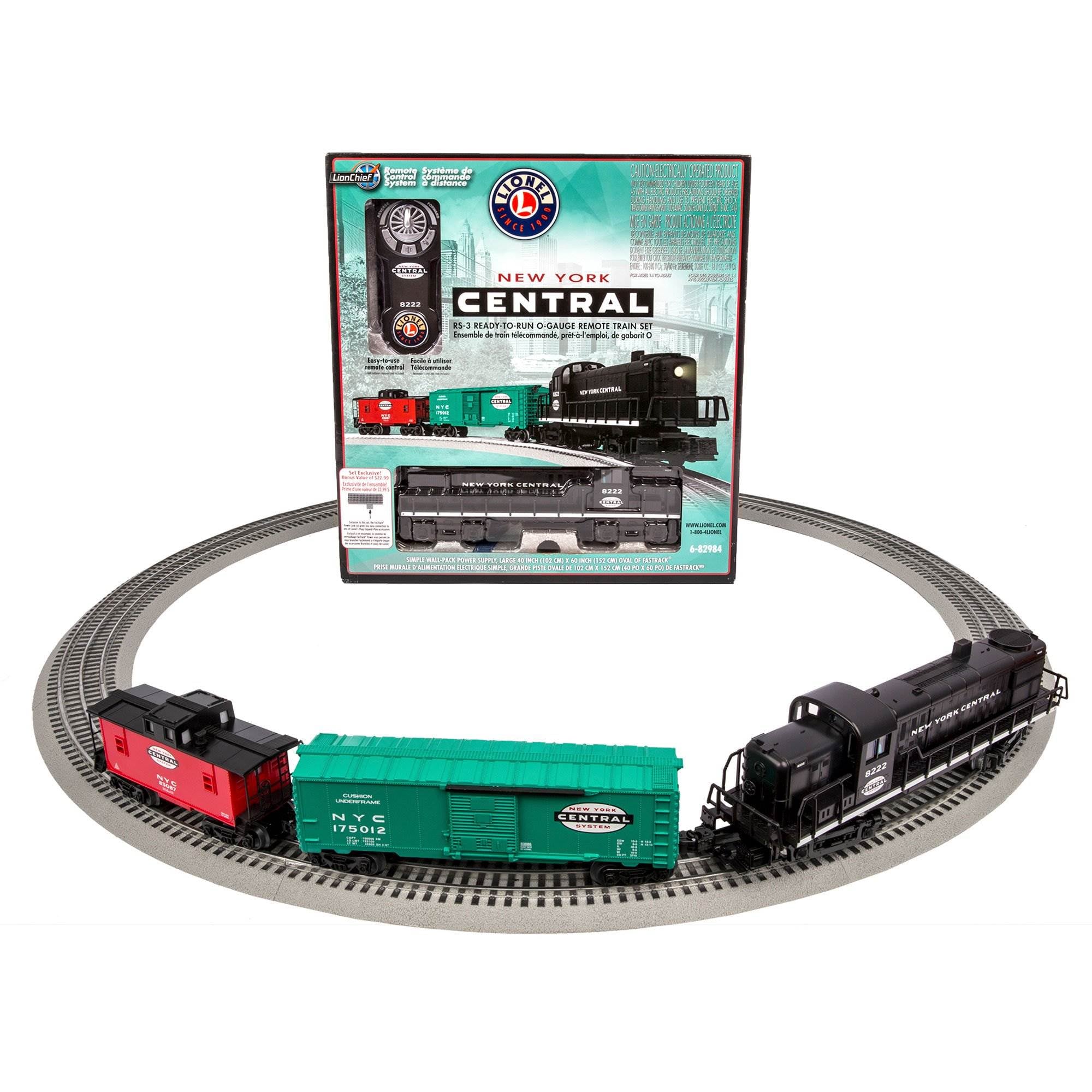 Lionel Trains New York Central RS-3 O-Gauge LionChief Train Set (Open Box)