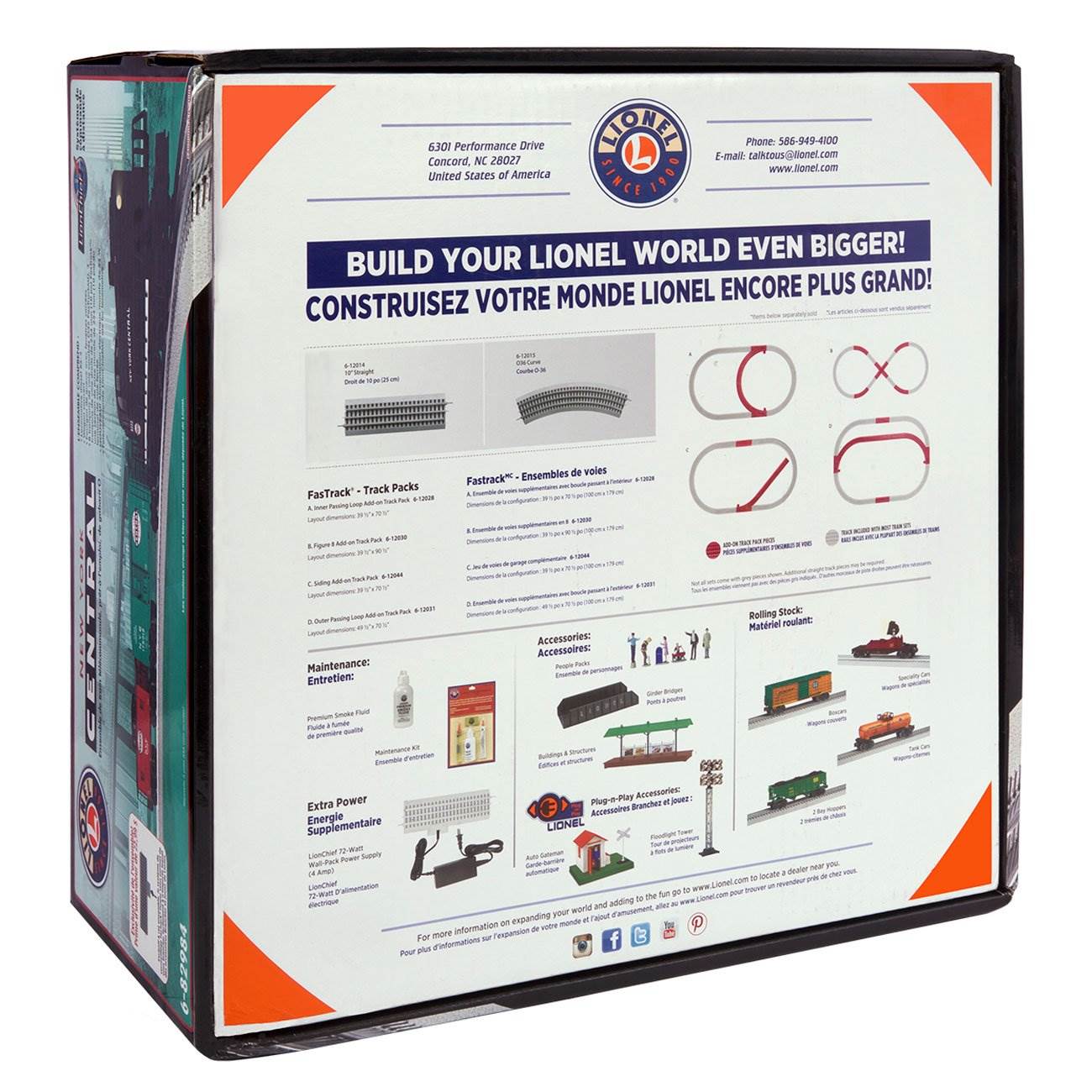 Lionel Trains New York Central RS-3 O-Gauge LionChief Train Set (Open Box)