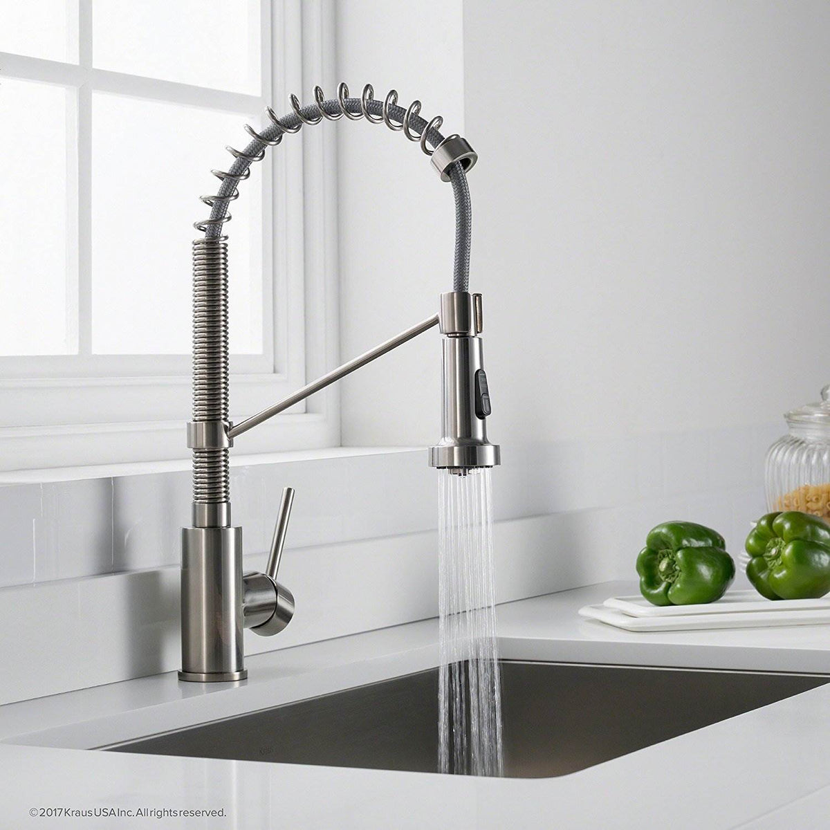 Kraus Bolden 18" Kitchen Faucet w/ Pull Down Sprayhead, Matte Black (Open Box)