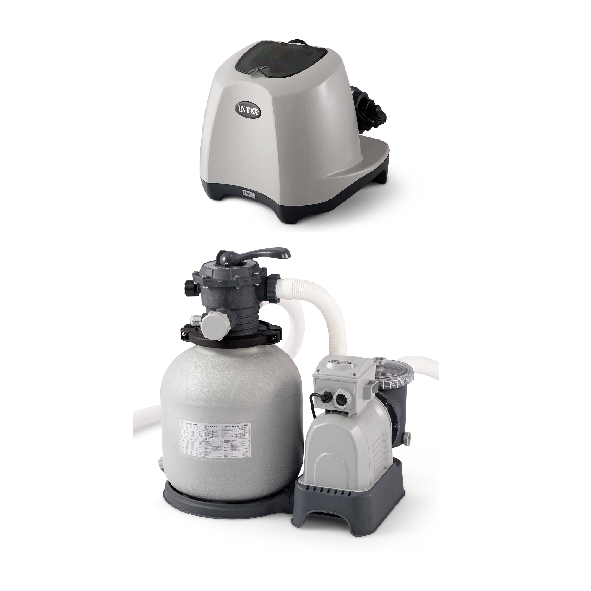 Intex Saltwater System for 7000G Pool w/ Intex 3,000 GPH Pool Sand Filter Pump