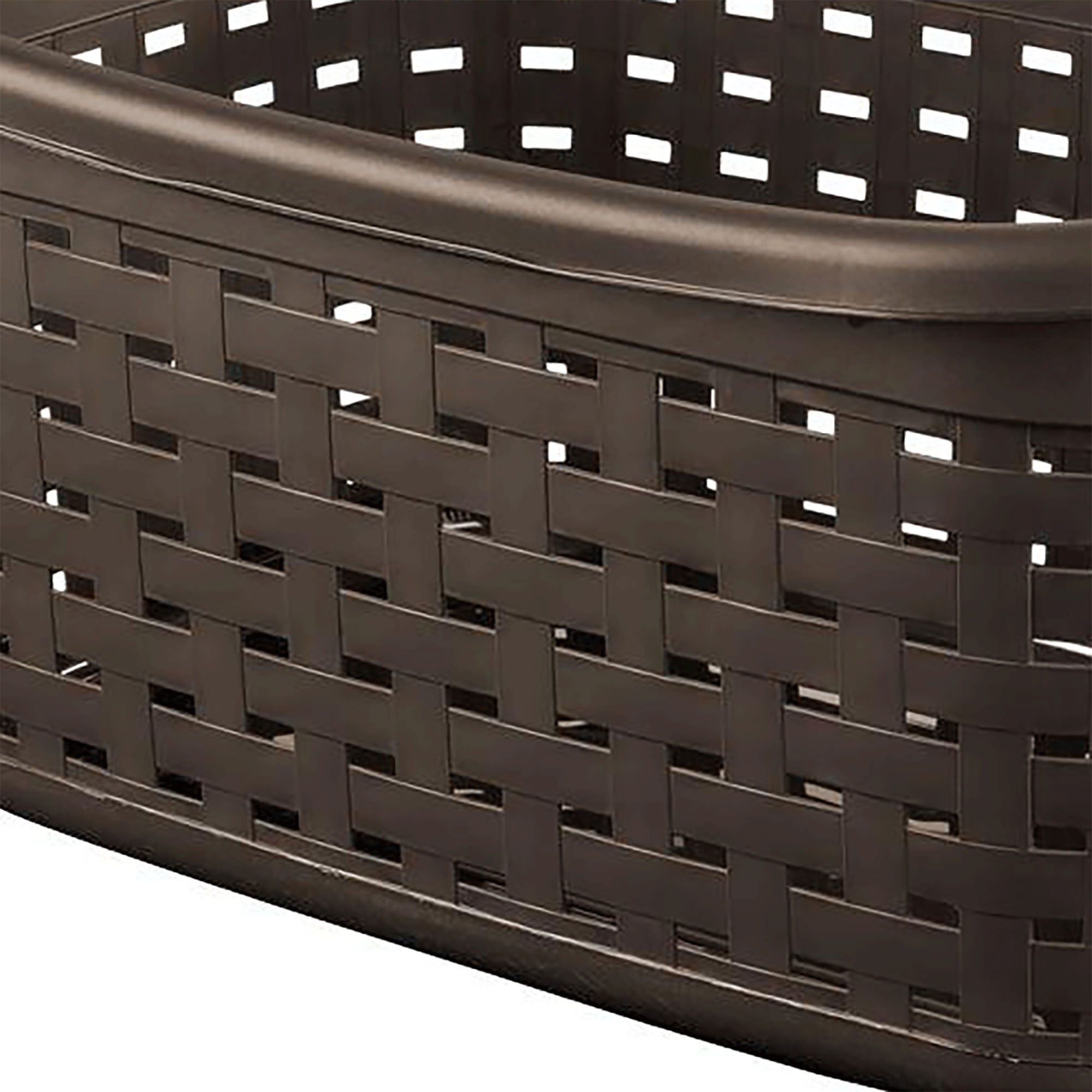 Sterilite Plastic Weave Laundry Organizer Storage Basket, Espresso (18 Pack)