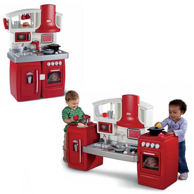 Little Tikes Cook 'n Grow Pretend Play Kids Toy Cooking Kitchen Play Set, Red