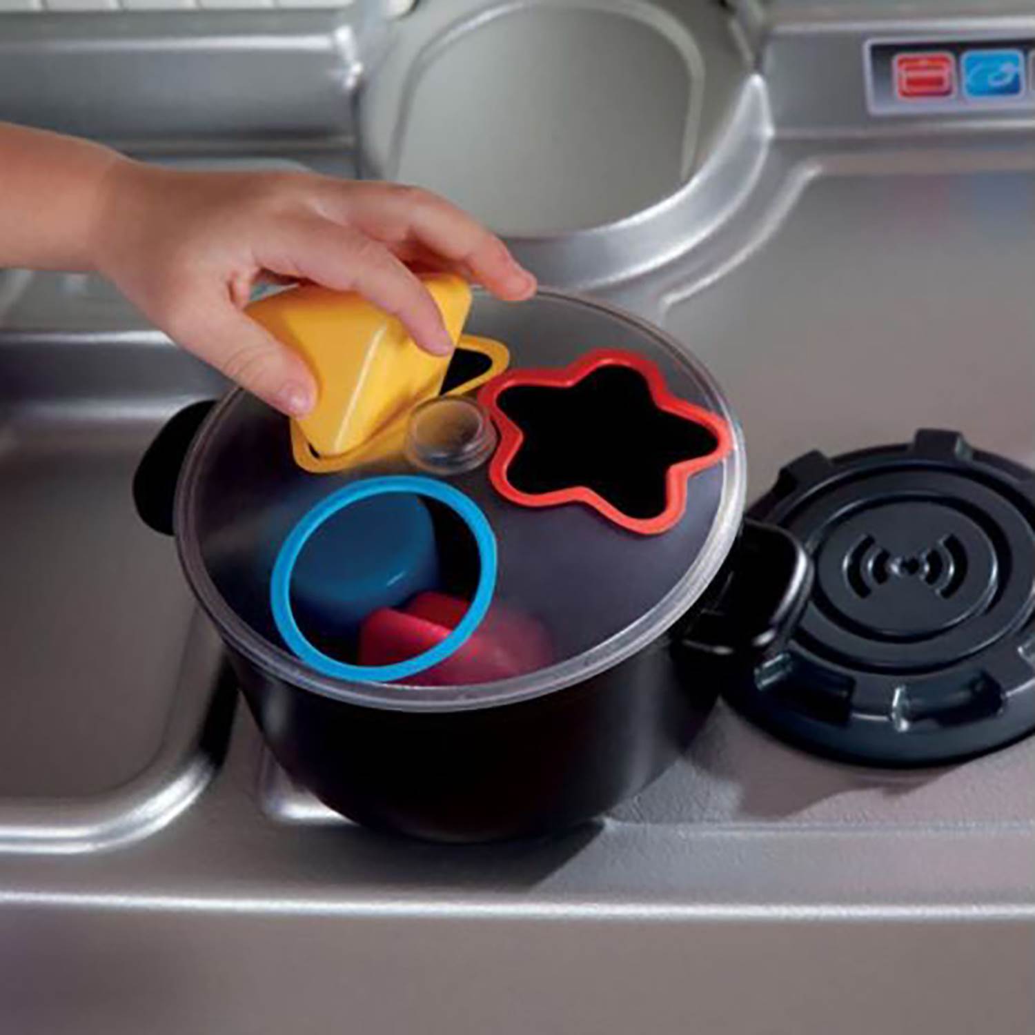 Little Tikes Cook 'n Grow Pretend Play Kids Toy Cooking Kitchen Play Set, Red