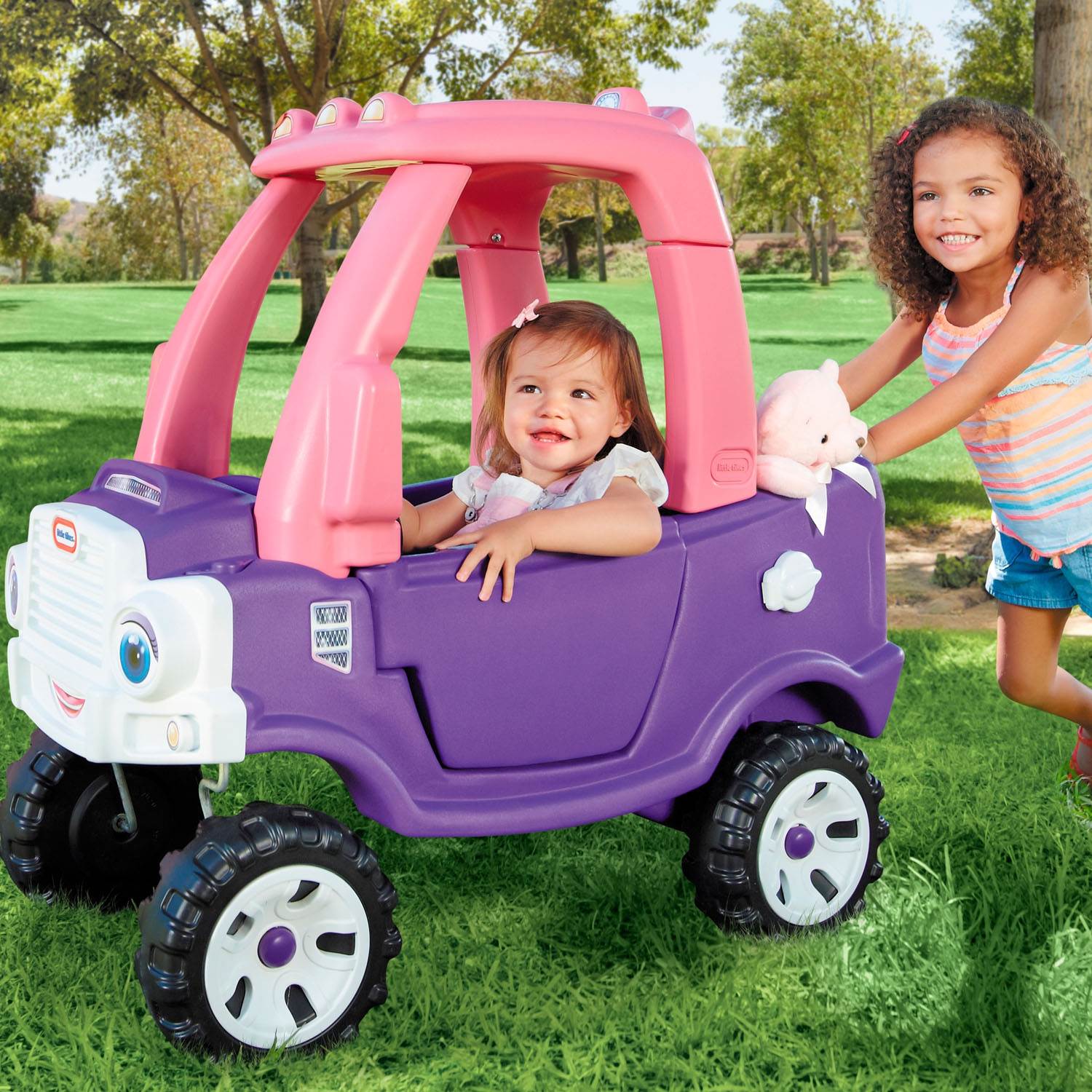 Little Tikes Pink and Purple Princess Cozy Foot to Floor Kids Ride On Truck - VMInnovations