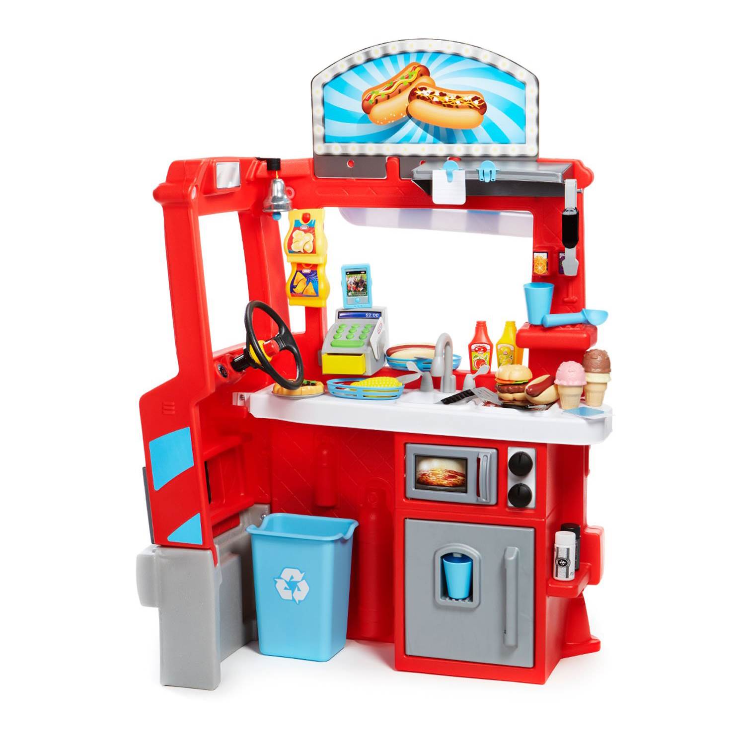 Little Tikes 2-in-1 Kids Pretend Play Ice Cream & Food Truck Kitchen (Open Box)