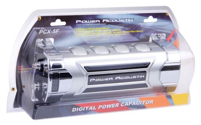 2009! POWER ACOUSTIK PCX-5F 5 Farad Car Audio Capacitor