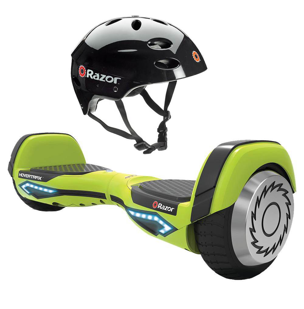 Razor Hovertrax 2.0 Hoverboard 350W Self-Balancing Smart Scooter, Green + Helmet