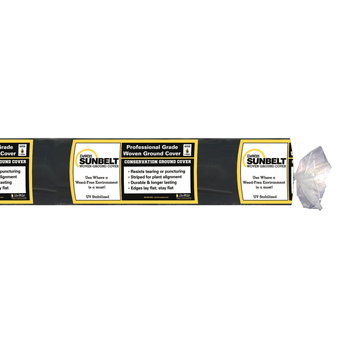 DeWitt Sunbelt Woven Weed Barrier Landscape Fabric, 4 Foot x 300 Foot (10 Pack)