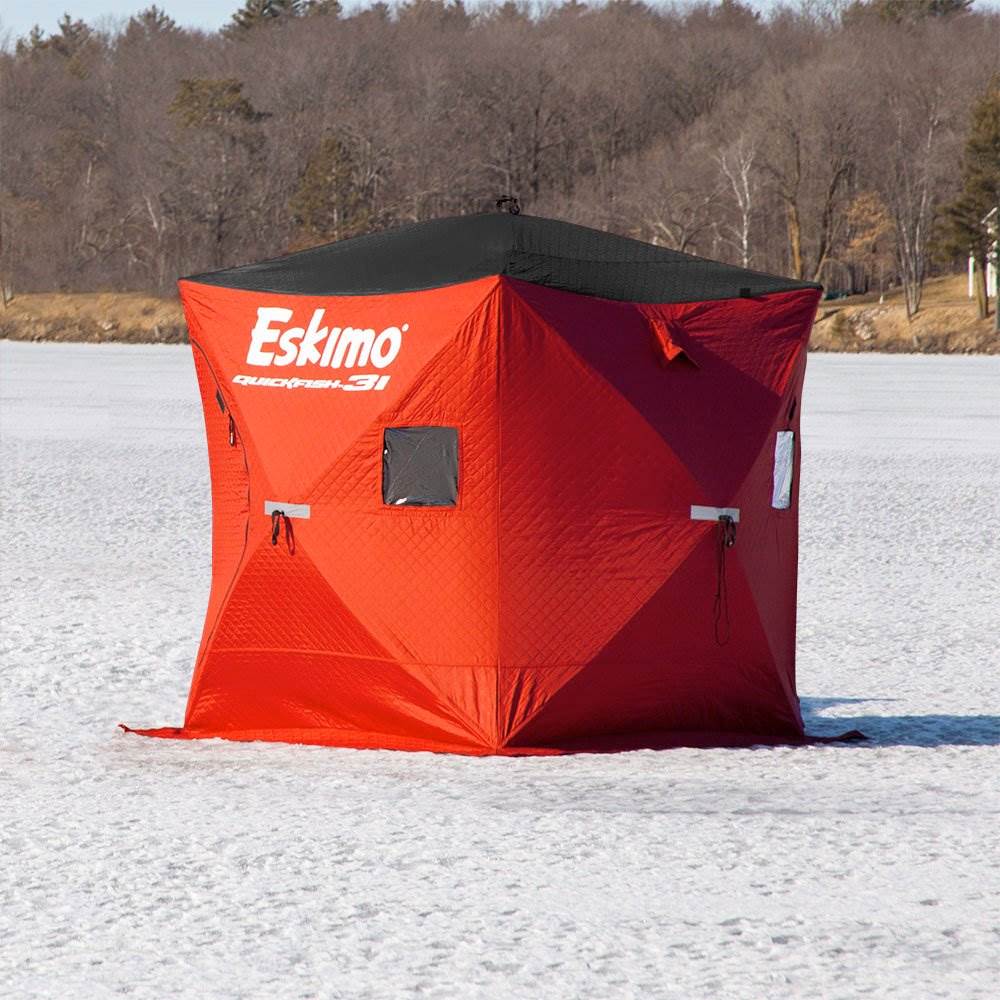 Eskimo QuickFish3 Insulated 3-Person Pop Up Ice Fishing Shanty Shack Hut (Used)