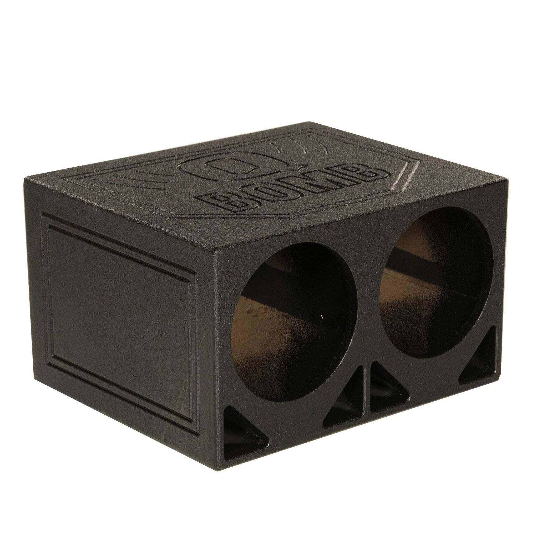 Q Power QBOMB10TB Dual 10-Inch Triangle Ported Subwoofer Box (Used) - VMInnovations