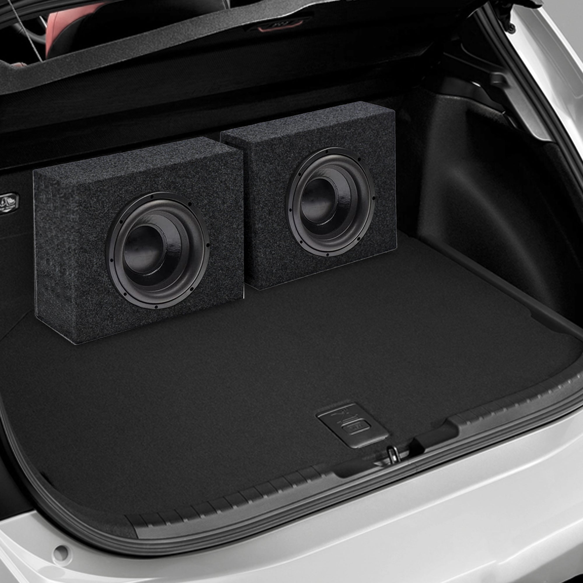 QPower QBTW6.5 Single 6.5" Bedliner Spray Car Speaker Box Enclosures, Pair(Used) - VMInnovations