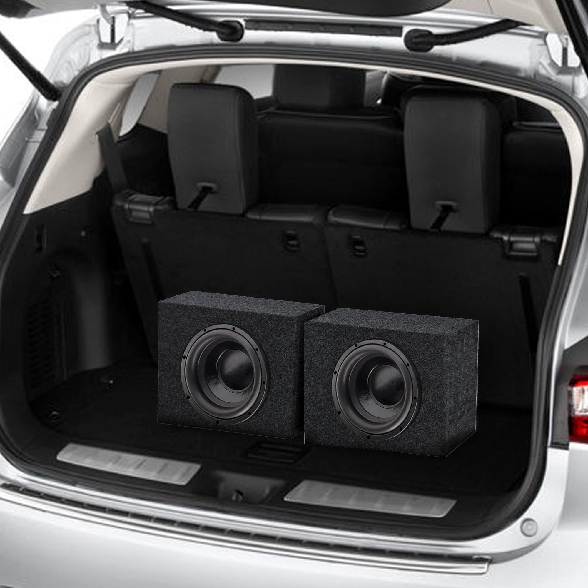 QPower QBTW6.5 Single 6.5" Bedliner Spray Car Speaker Box Enclosures, Pair(Used) - VMInnovations