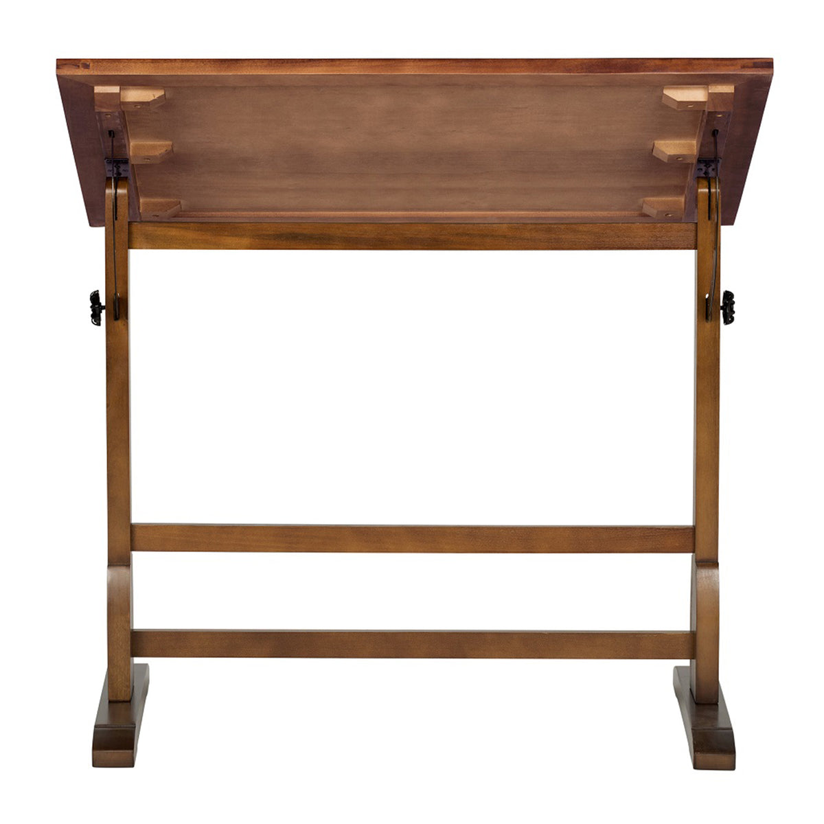 Studio Design 42 Inch Drawing Drafting Table Craft Desk, Rustic Oak (For Parts)