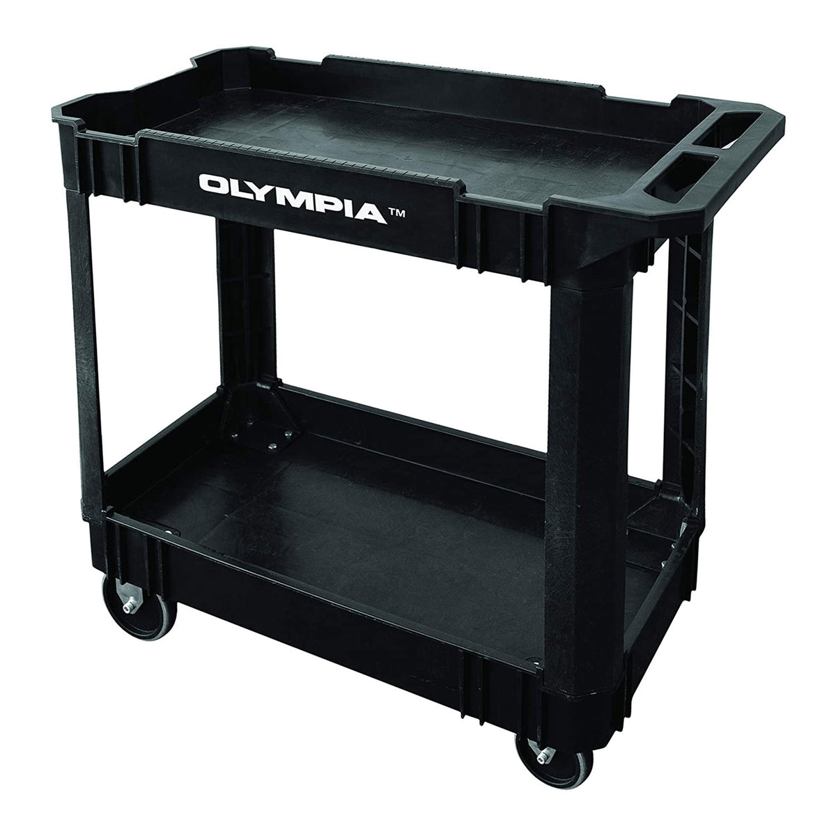 Olympia Tools 500 Pound Capacity Rolling Utility Cart Shelves, Black (Open Box) - VMInnovations