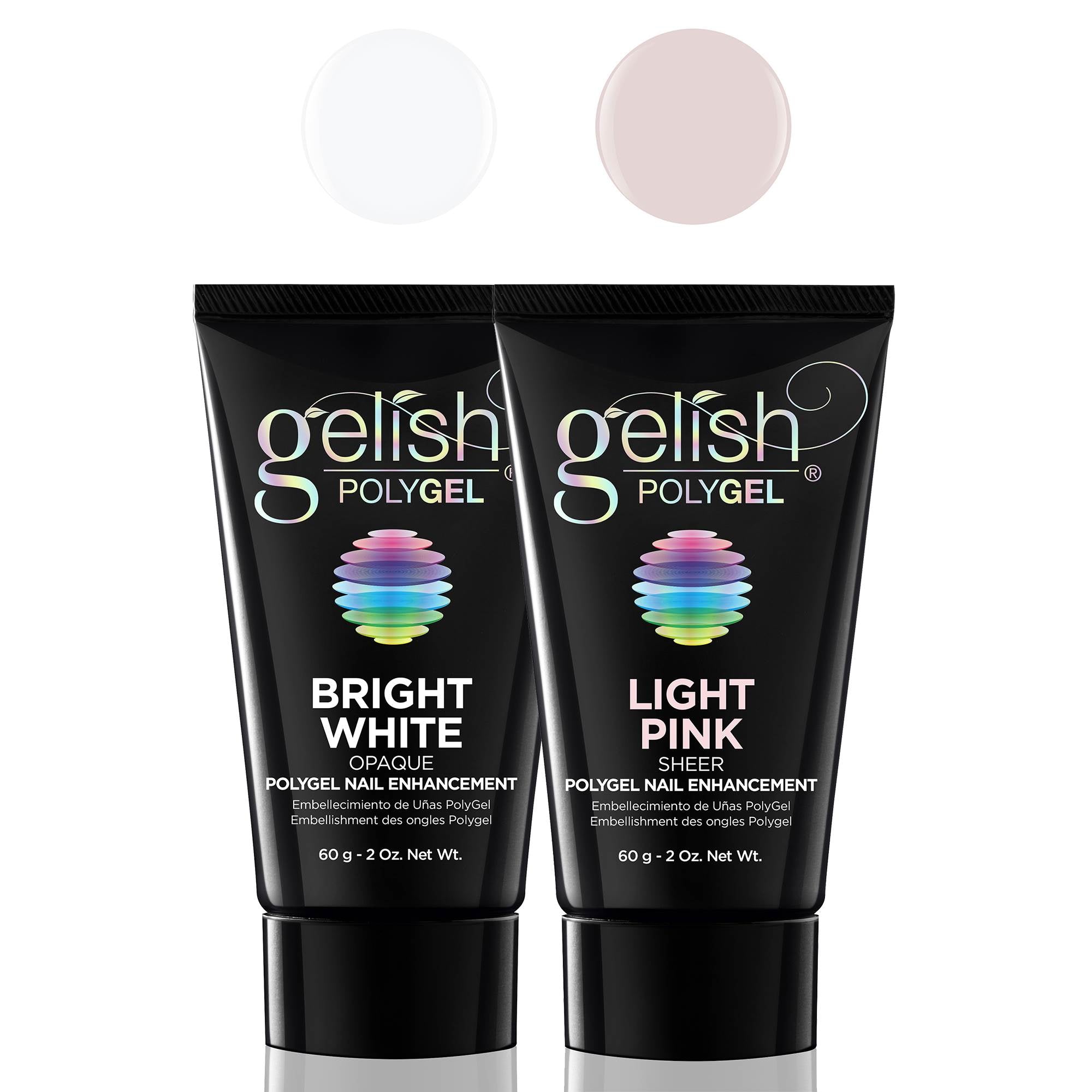 Gelish Harmony 18G LED Curing Lamp + PolyGel Professional Enhancement French Kit