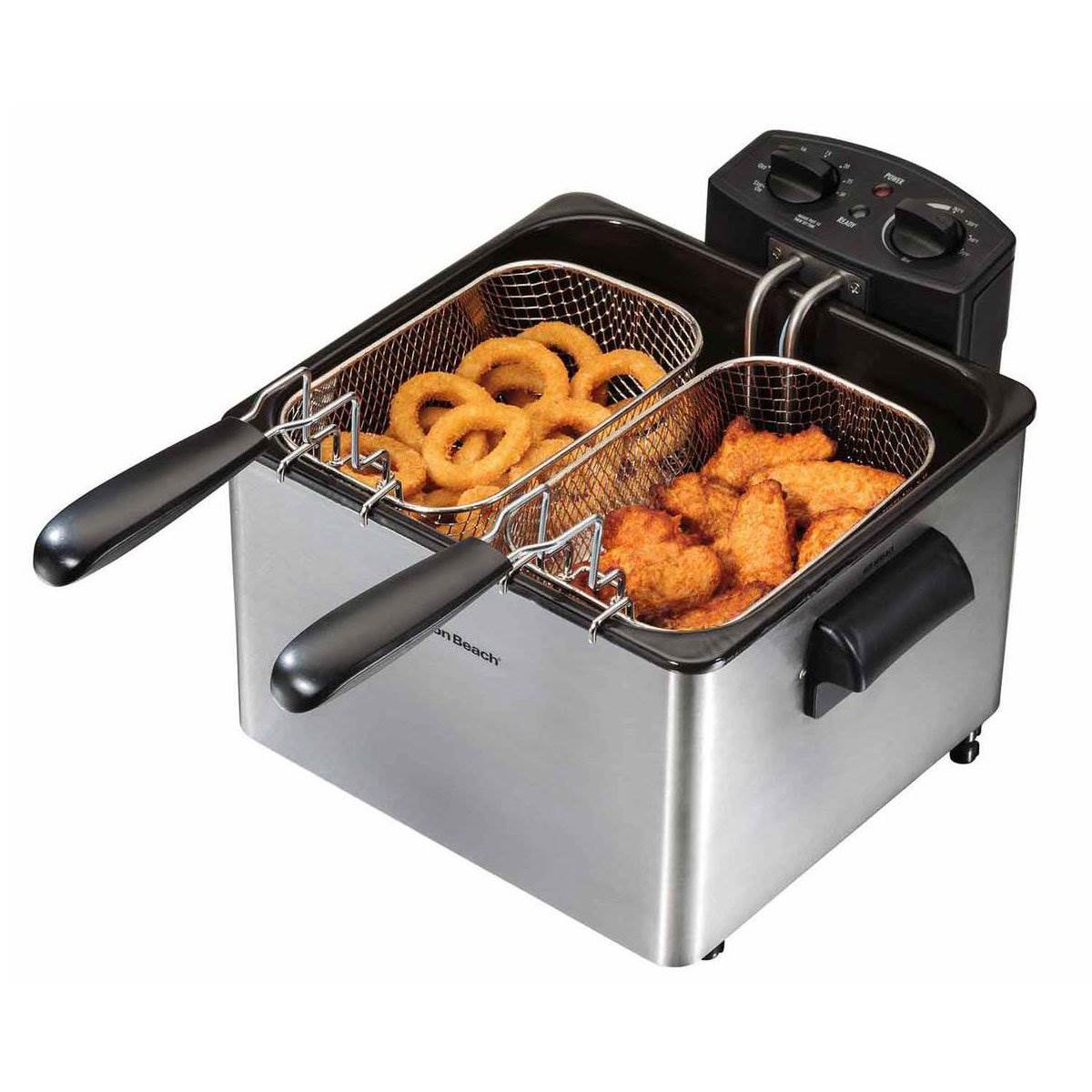 Hamilton Beach 35036 Professional Home 12 Cup 2 Basket Electric Deep Fat Fryer