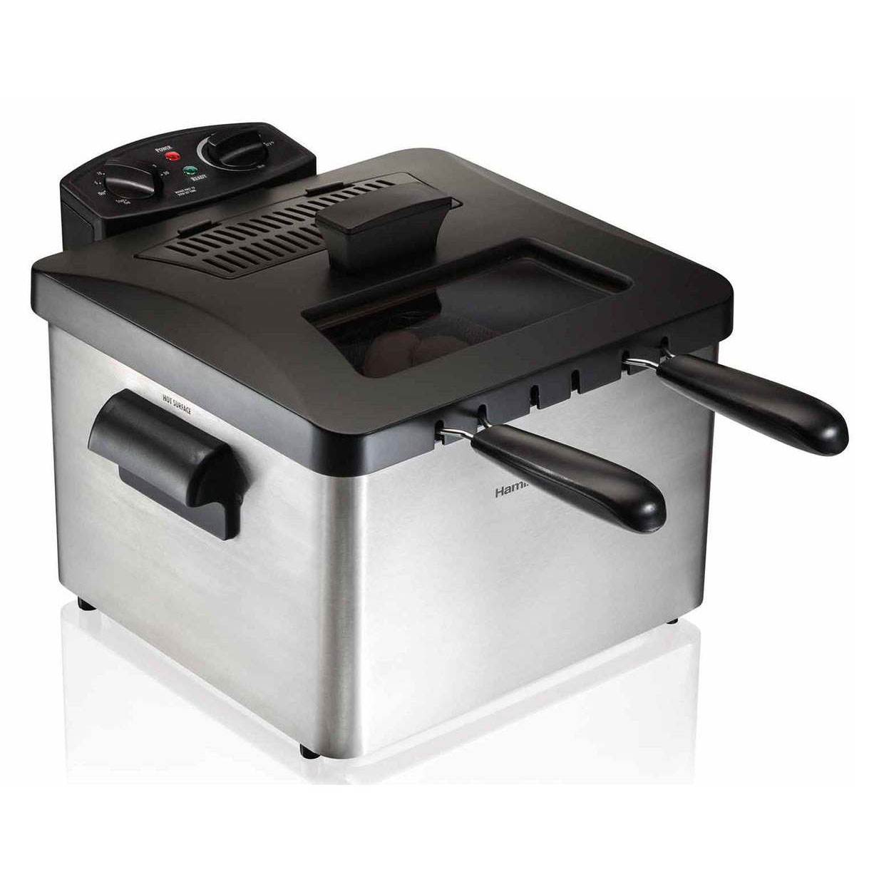 Hamilton Beach 35036 Professional Home 12 Cup 2 Basket Electric Deep Fat Fryer