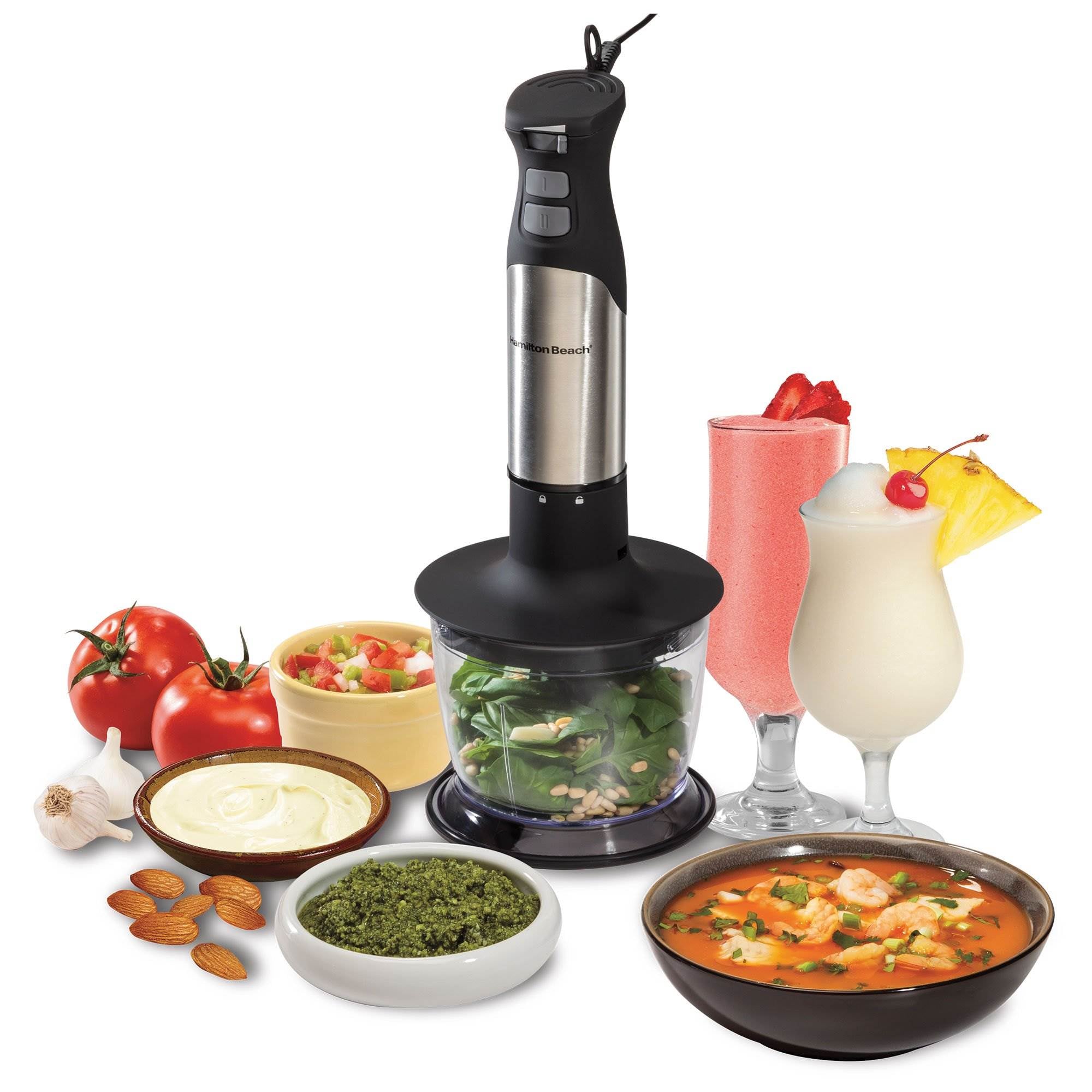 Hamilton Beach 59766 Variable Speed Hand Blender with The Blender Bible Cookbook - VMInnovations