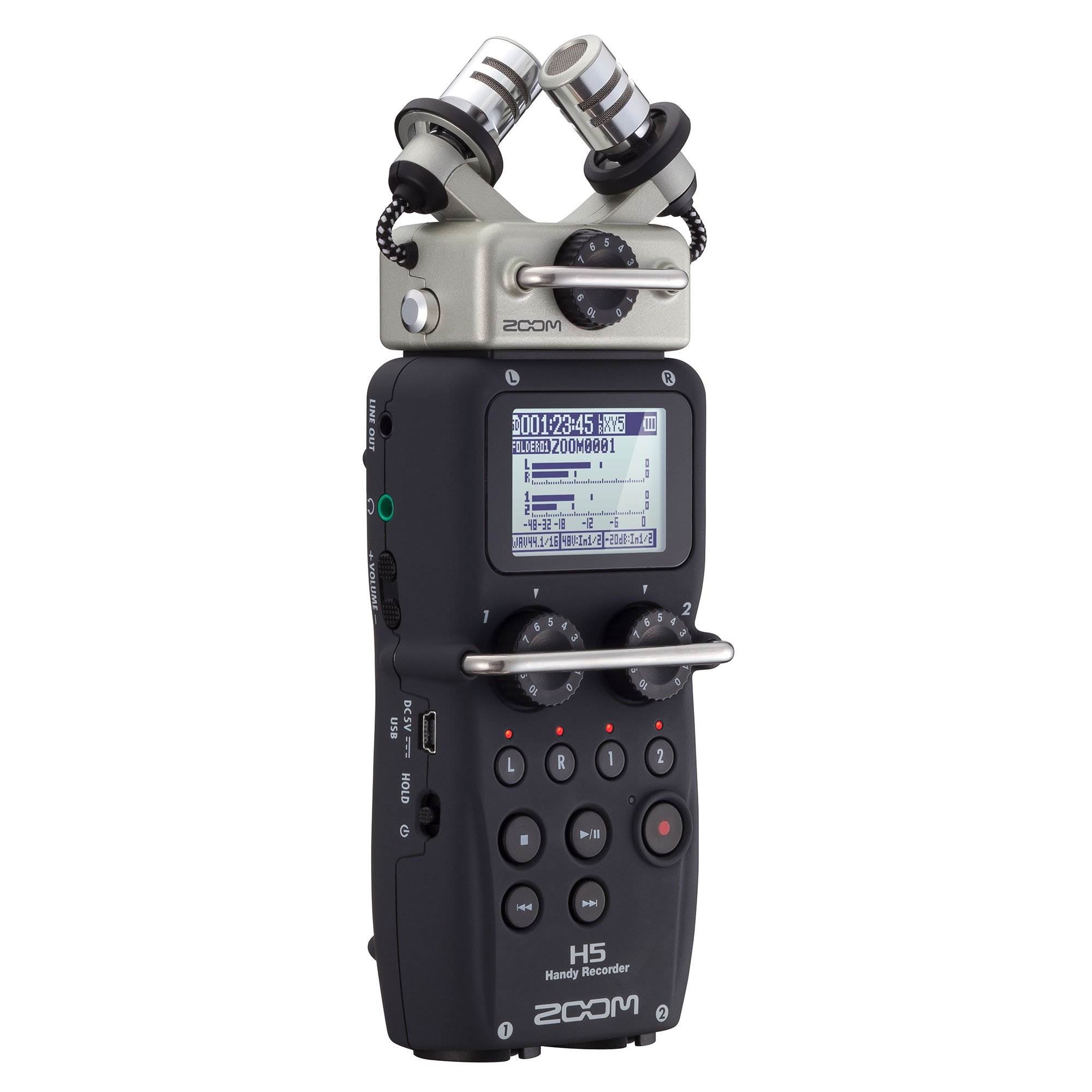 Zoom H5 4 Track Digital Audio Recorder and Q2N4K Compact 4K Camera & Case, Camo