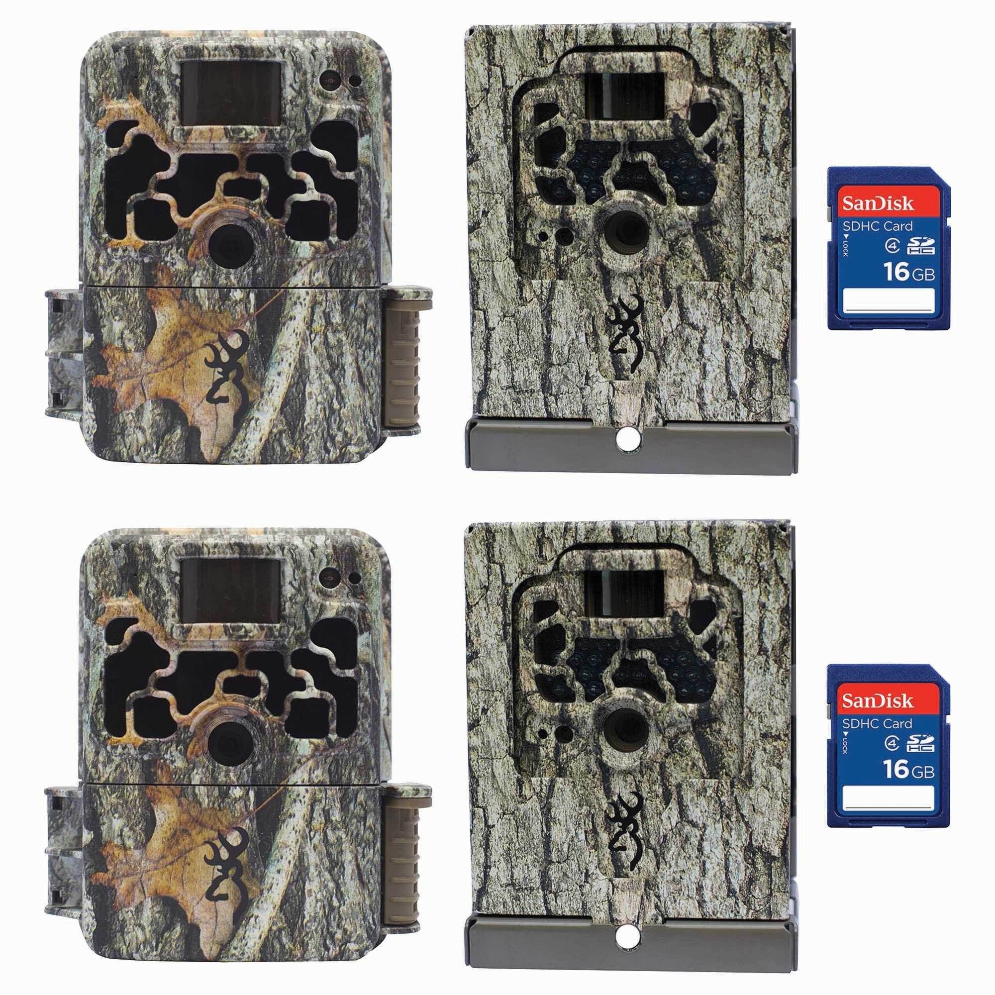 Browning Trail Cameras Dark Ops 940 Game Camera (2 Pack) with Cases & SD Cards