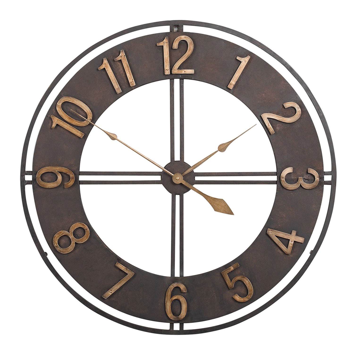 Studio Designs 30" Industrial Loft Analog Home Decor Wall Clock, Dark (Open Box)