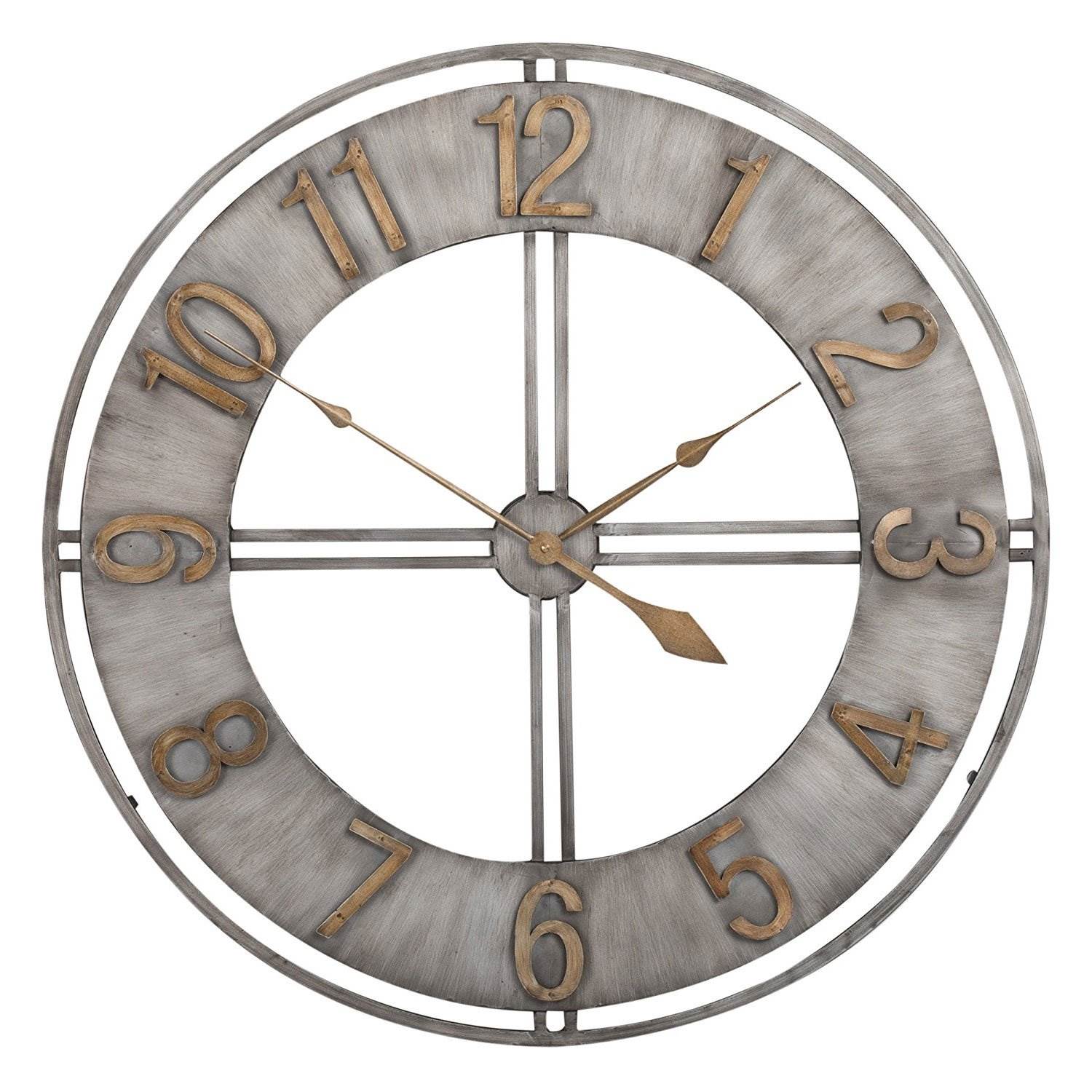 Studio Designs 30" Industrial Analog Home Wall Clock, Steel & Bronze (Open Box)