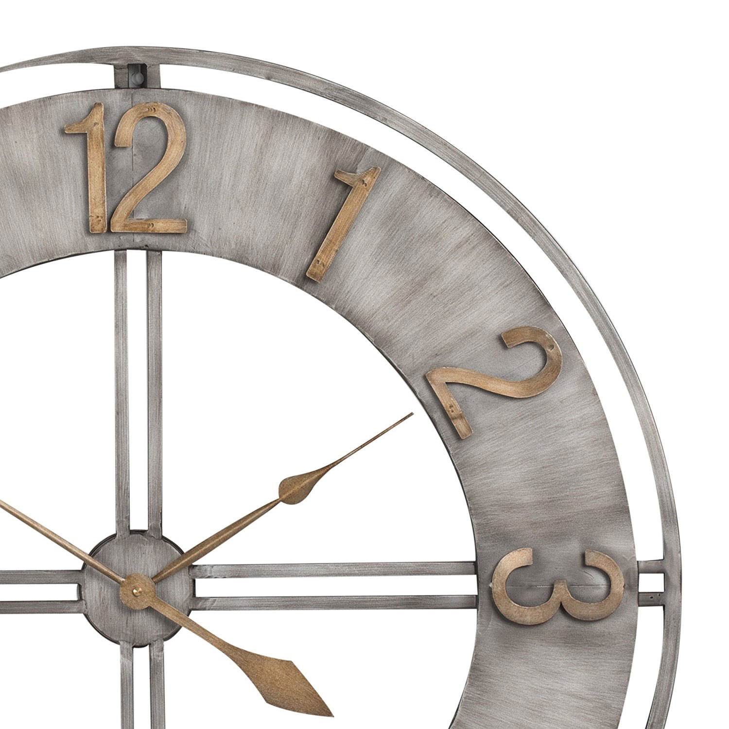 Studio Designs 30" Industrial Analog Home Wall Clock, Steel & Bronze (Open Box)