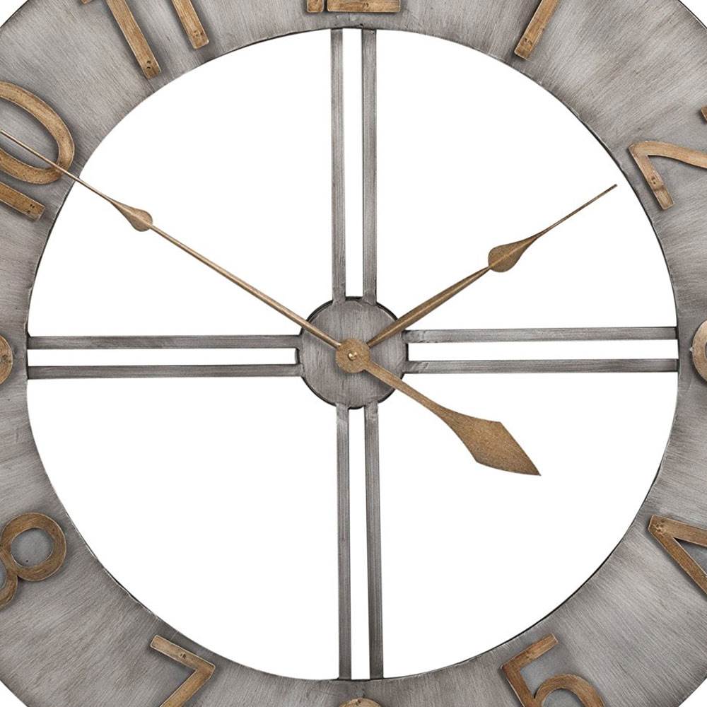 Studio Designs 30" Industrial Analog Home Wall Clock, Steel & Bronze (Open Box)