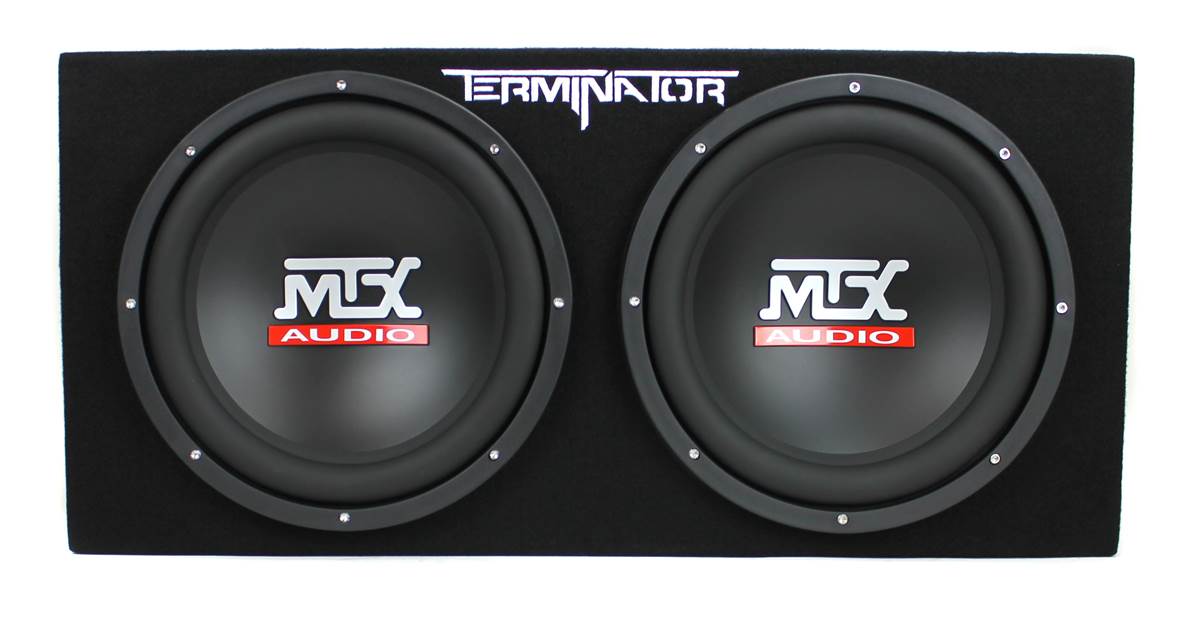 MTX 12 Inch Dual Car Subwoofer Audio, Sub Box, & Amplifier Bundle w/ Wiring Kit - VMInnovations