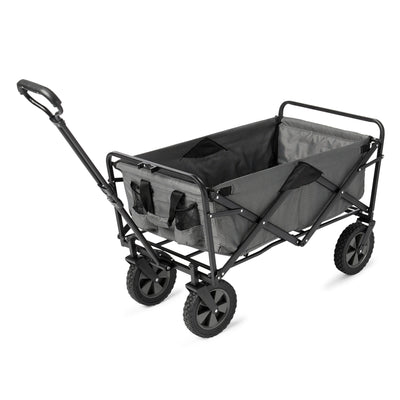 Mac Sports Collapsible Folding Outdoor Utility Garden Camping Wagon Cart, Gray