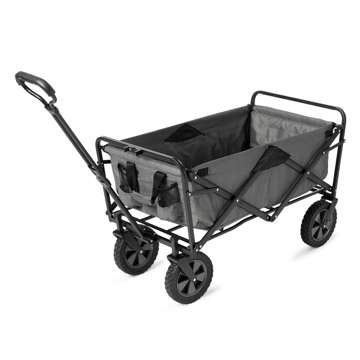 Mac Sports Outdoor Collapsible Utility Camping Cart, Gray, & Camping Chair, Gray