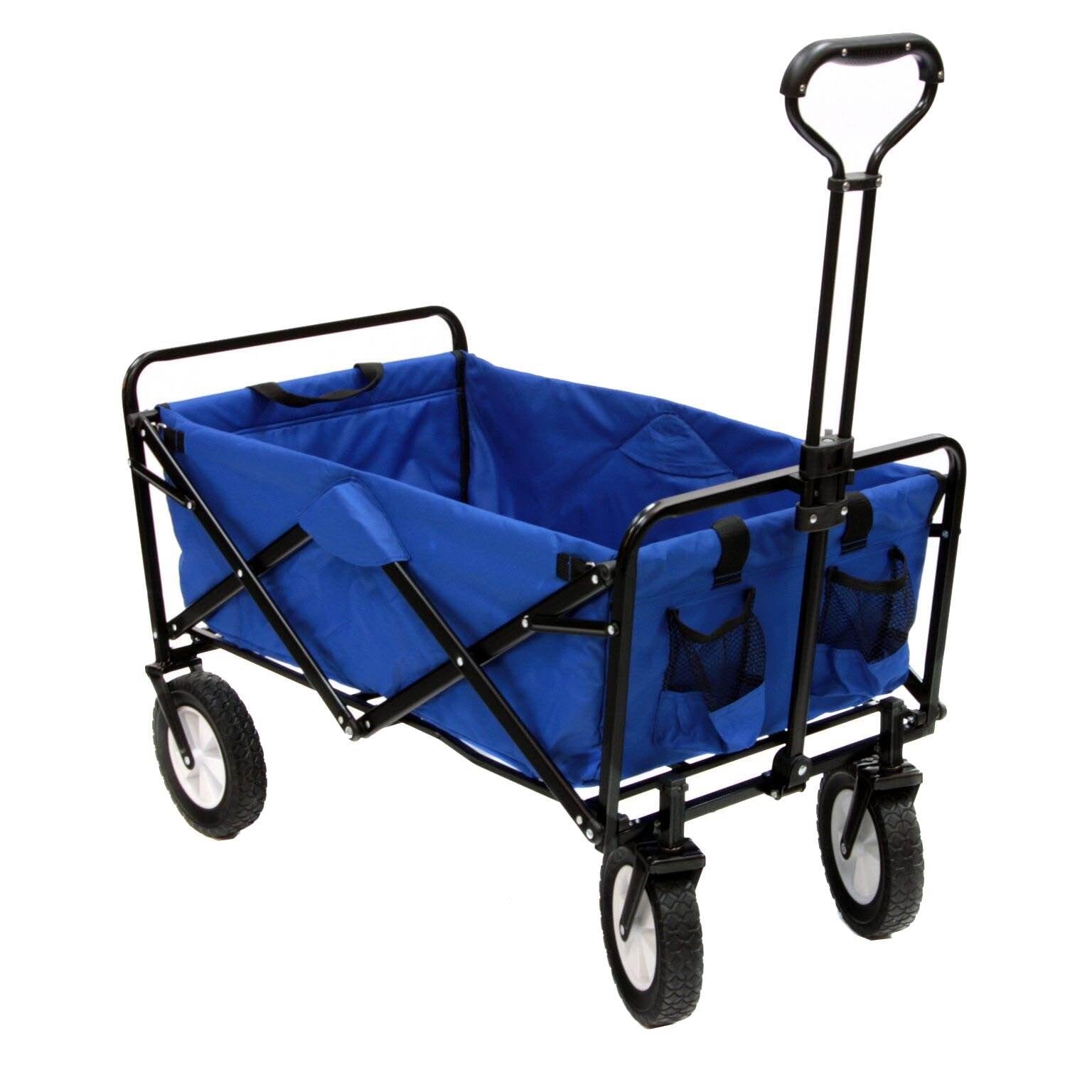 Mac Sports Folding Steel Frame Outdoor Utility Wagon Cart (Open Box) (3 Pack) - VMInnovations