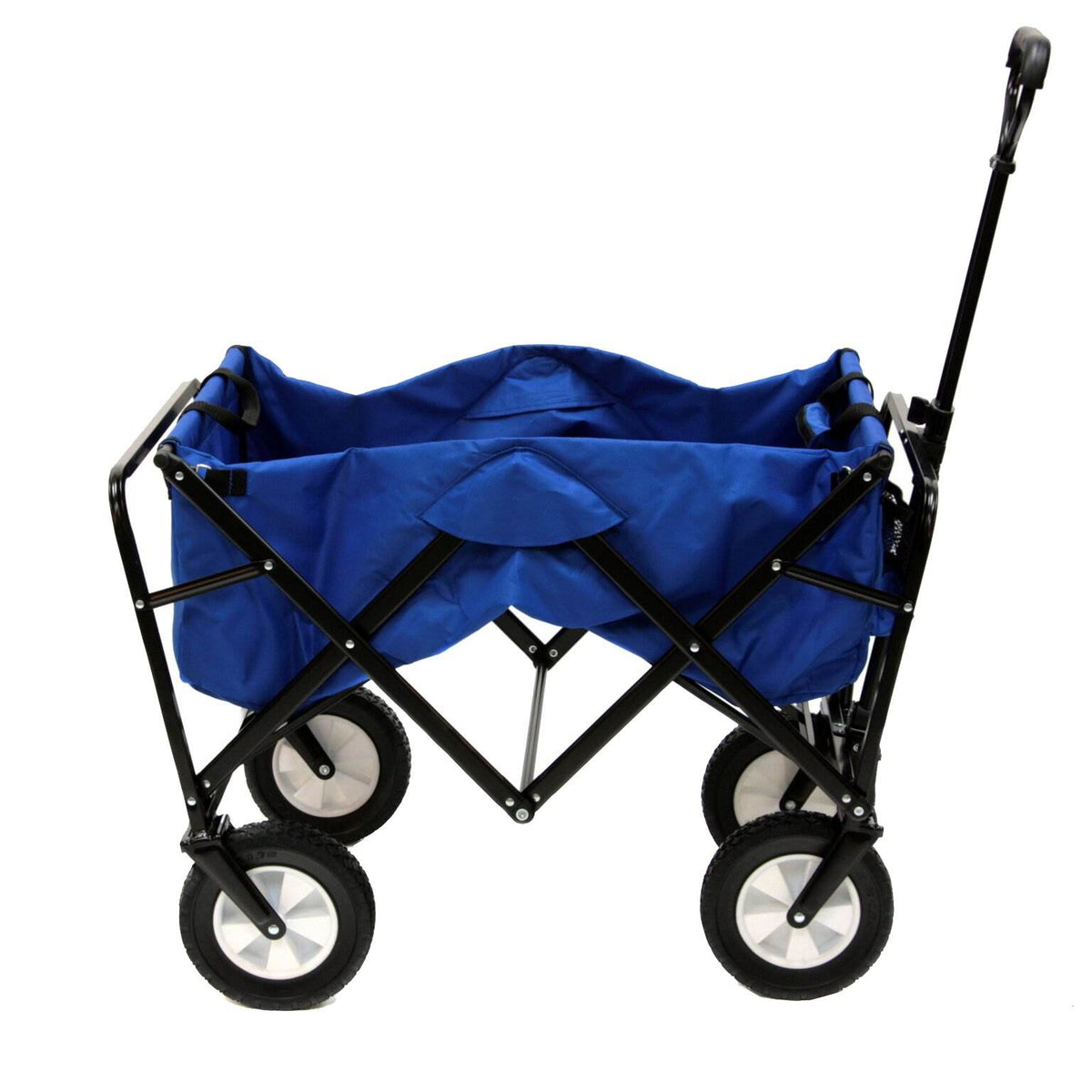 Mac Sports Collapsible Folding Steel Frame Garden Utility Cart, Blue (Used)