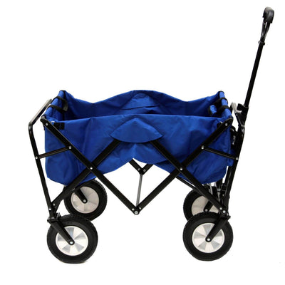 Mac Sports Collapsible Folding Outdoor Utility Garden Camping Wagon Cart, Blue - VMInnovations