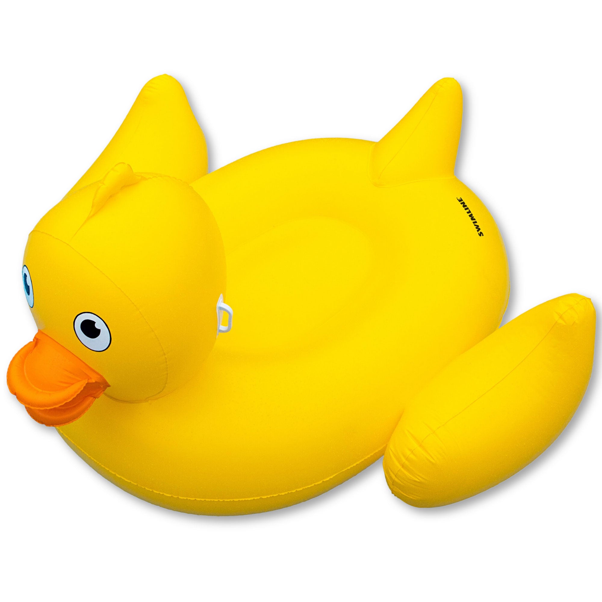 Swimline Inflatable Giant Lucky Rubber Ducky Ride On Swimming Pool or Lake Float - VMInnovations