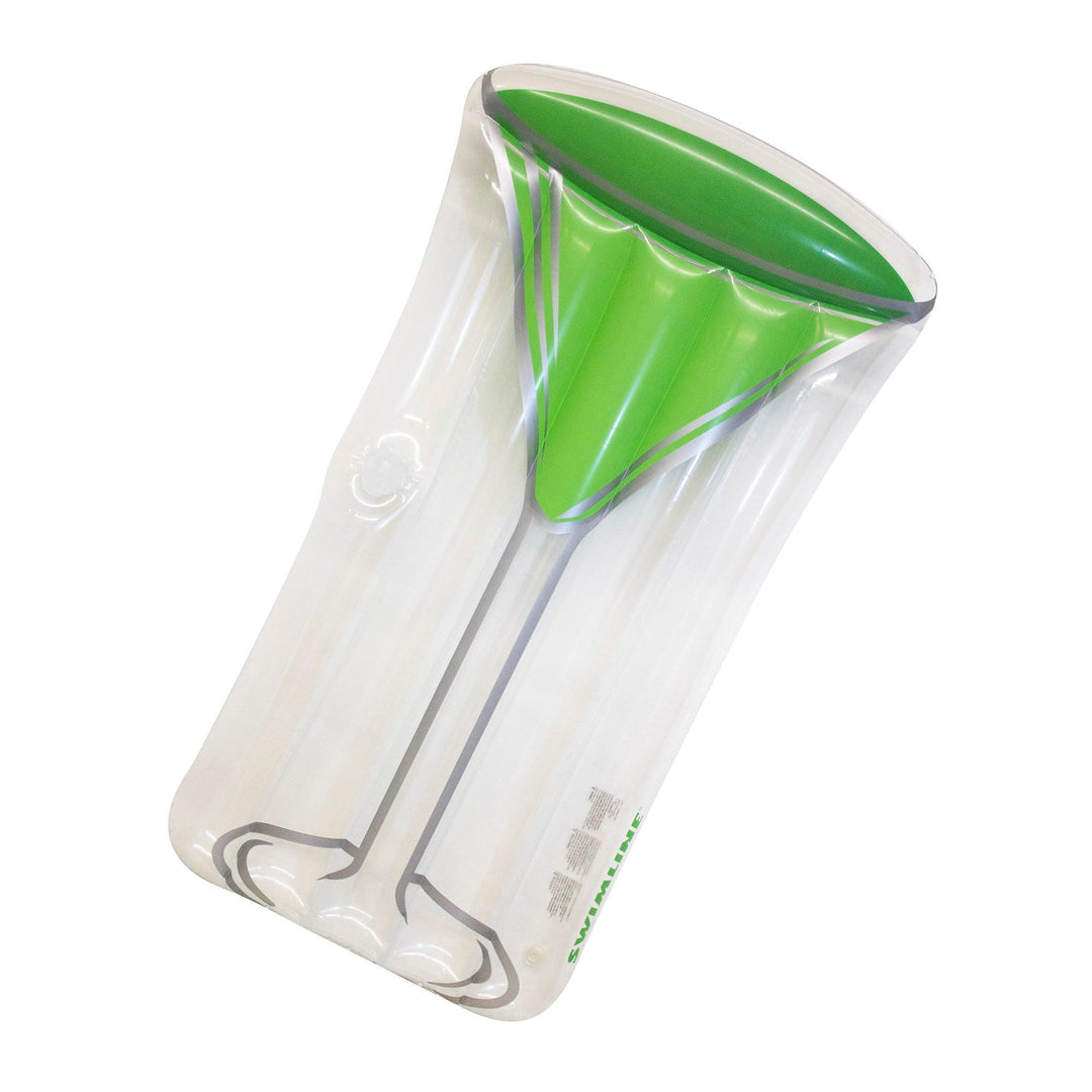 Swimline Inflatable Green Appletini Raft Float Mat for Swimming Pool or Beach - VMInnovations